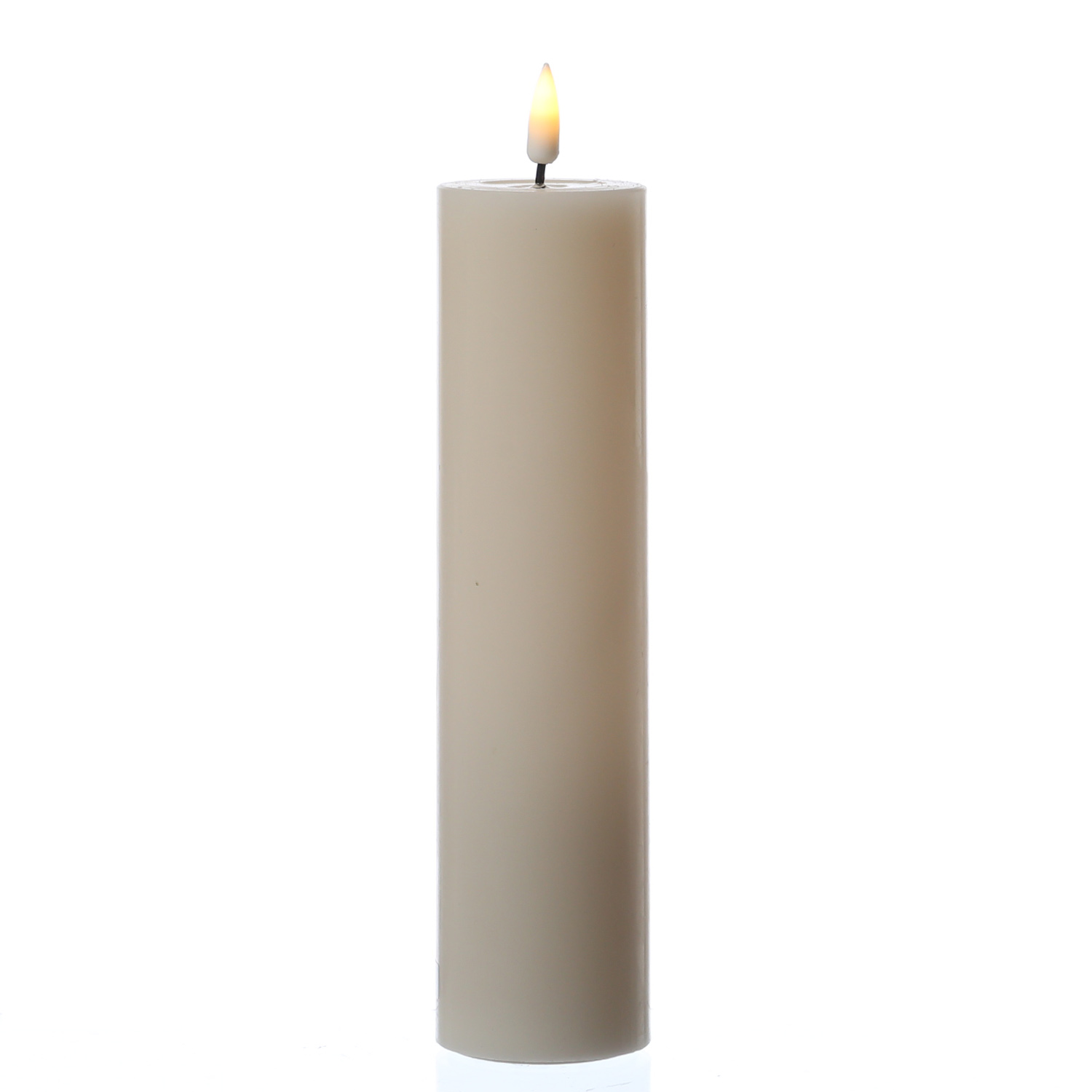 LED Stumpenkerze MIA - Echtwachs - realistische 3D Flamme - H: 20cm D: 5cm - Batterie - creme LED Stumpenkerze MIA - Echtwachs - realistische 3D Flamme - H: 20cm D: 5cm - Batterie - creme