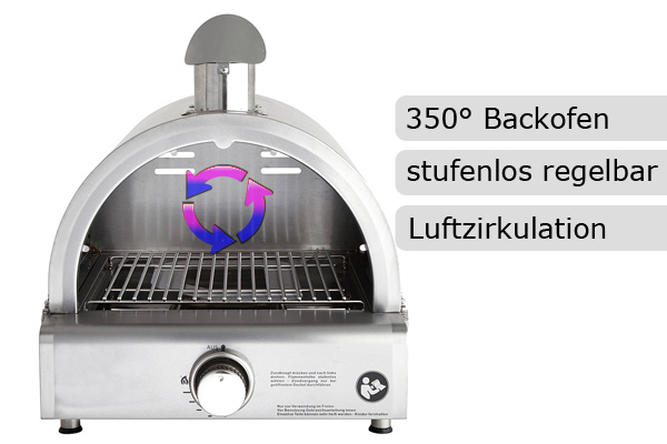 Pizzaofen Gas KULT - umbaubar als Grill - 3,8kW - Volledelstahl