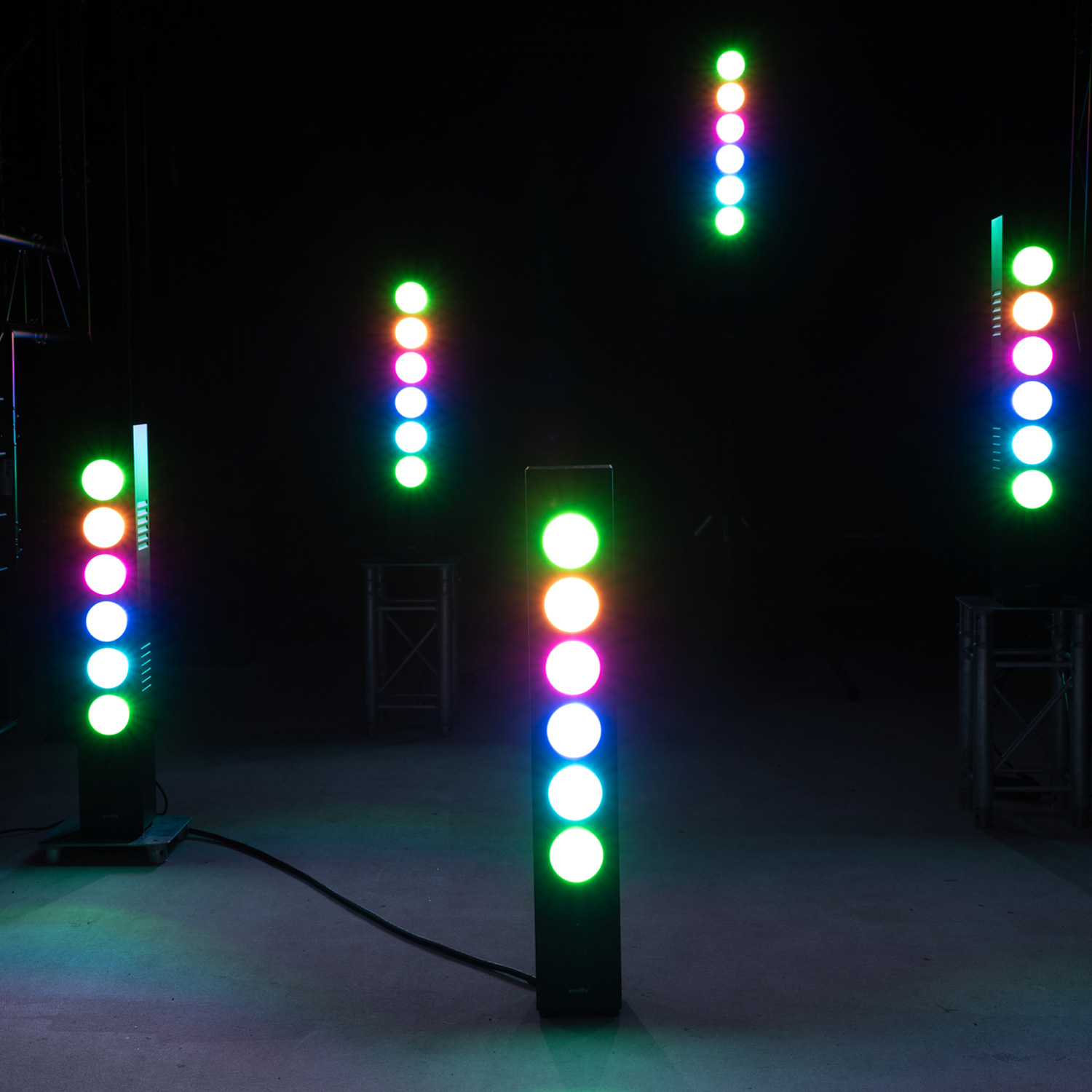 LED Lichtsäule Lichtorgel - high Power 6x 30W COB - DMX - inkl. Fernbedienung - Partyraumbeleuchtung