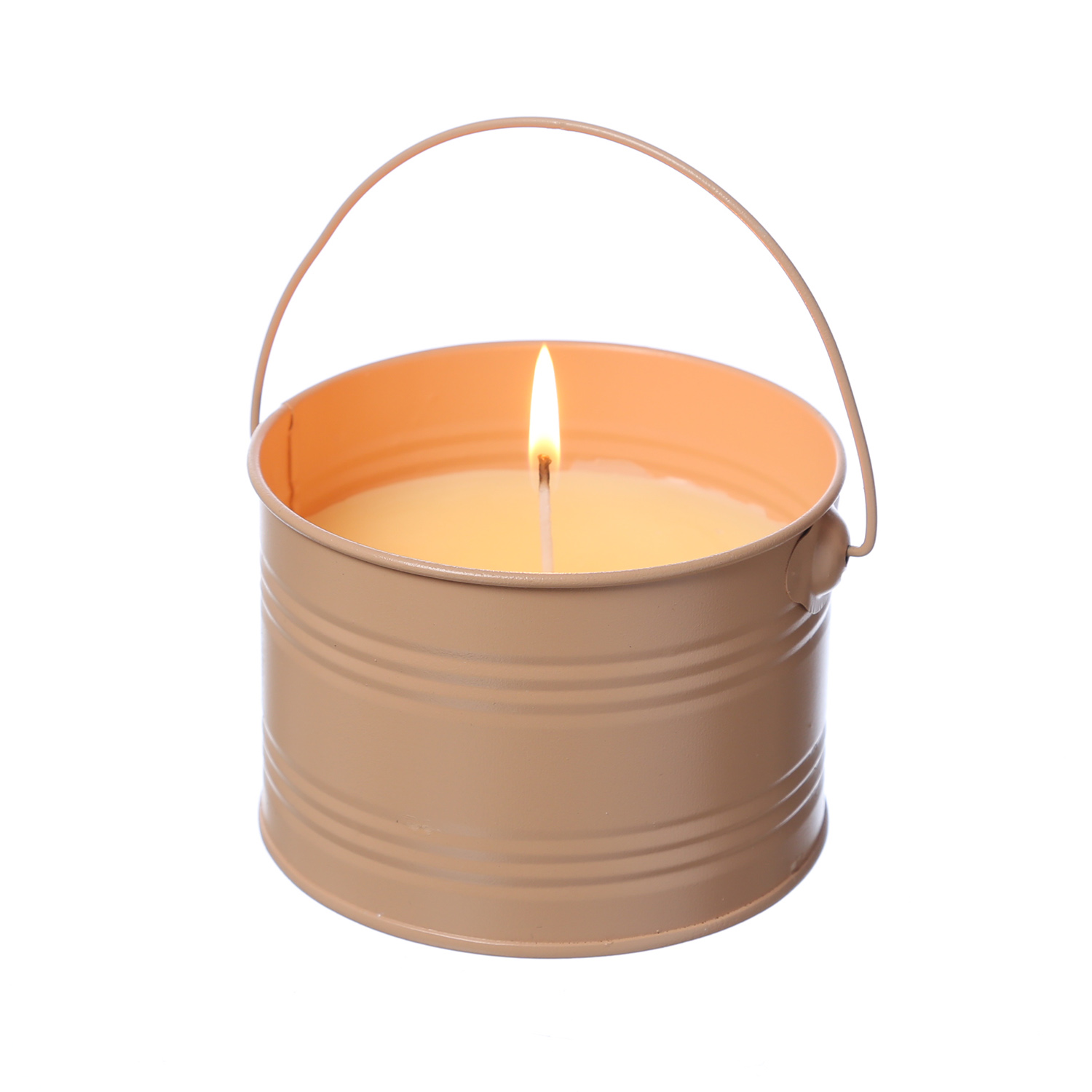 Duftkerze CITRONELLA - Echtwachs im Metalleimer - H: 8cm - gegen Stechmücken - orange Duftkerze CITRONELLA - Echtwachs im Metalleimer - H: 8cm - gegen Stechmücken - orange