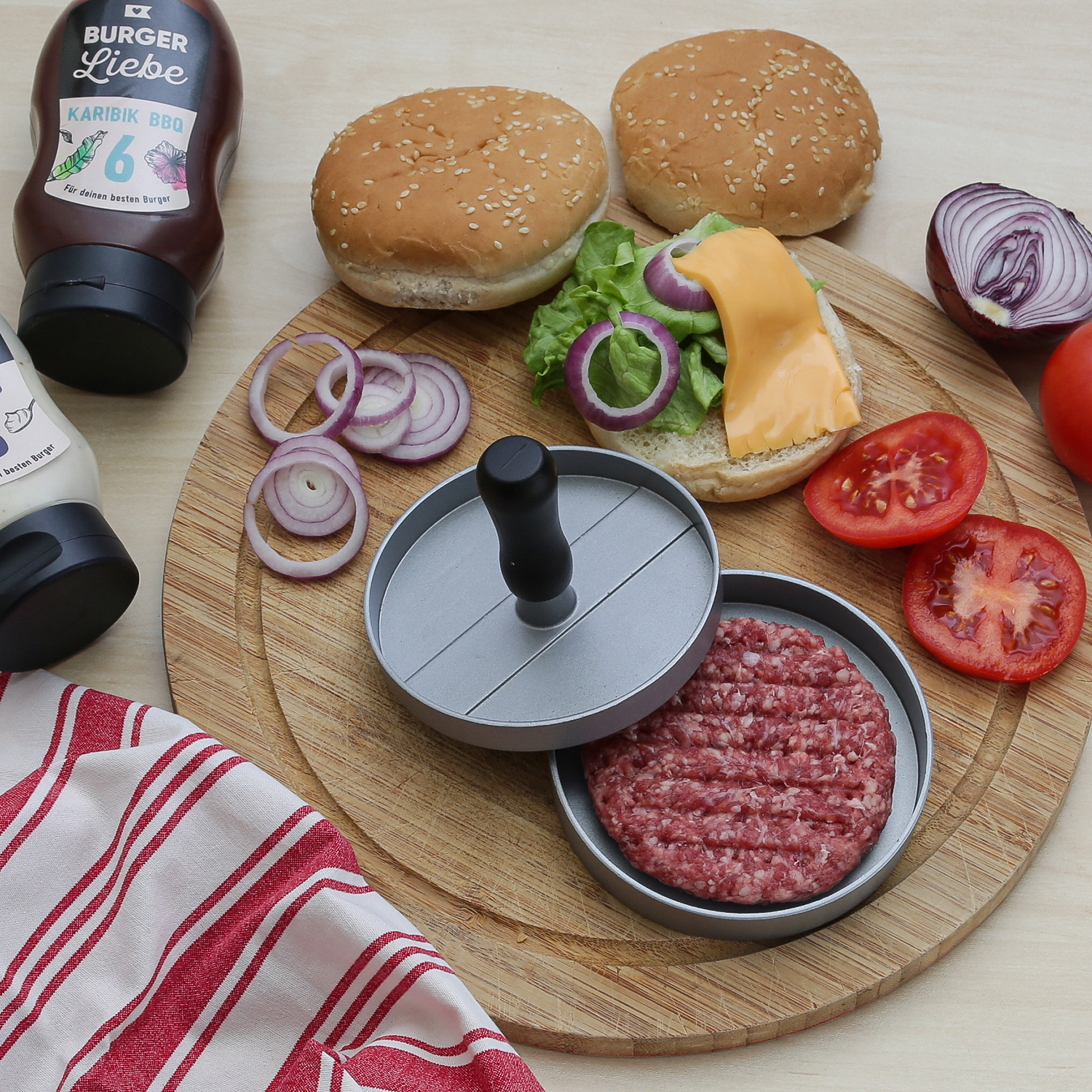 Burgerpresse - Pattypresse für selbstgemachte Burger - Aluminium
