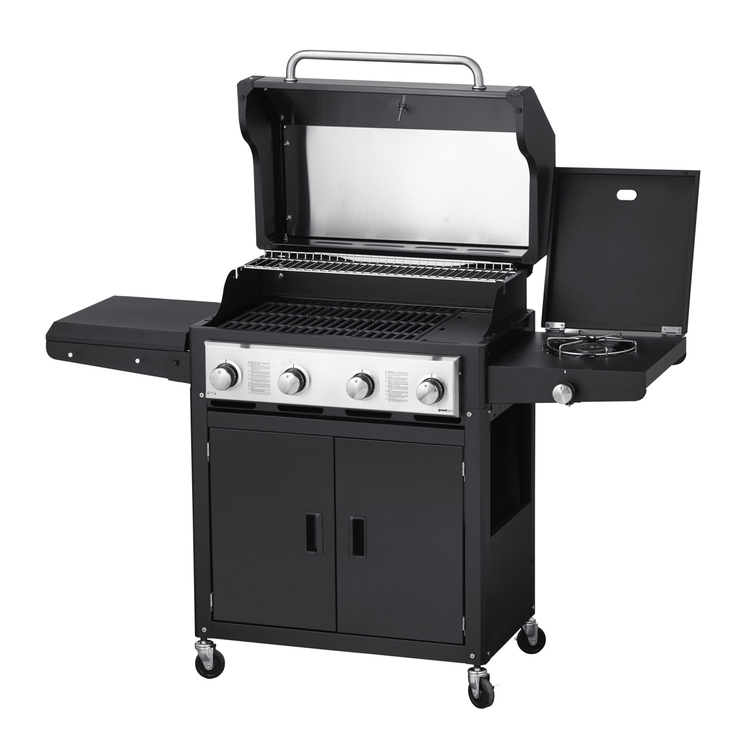 Grandhall Gasgrill Xenon 4 Black - 4 Brenner + Seitenbrenner