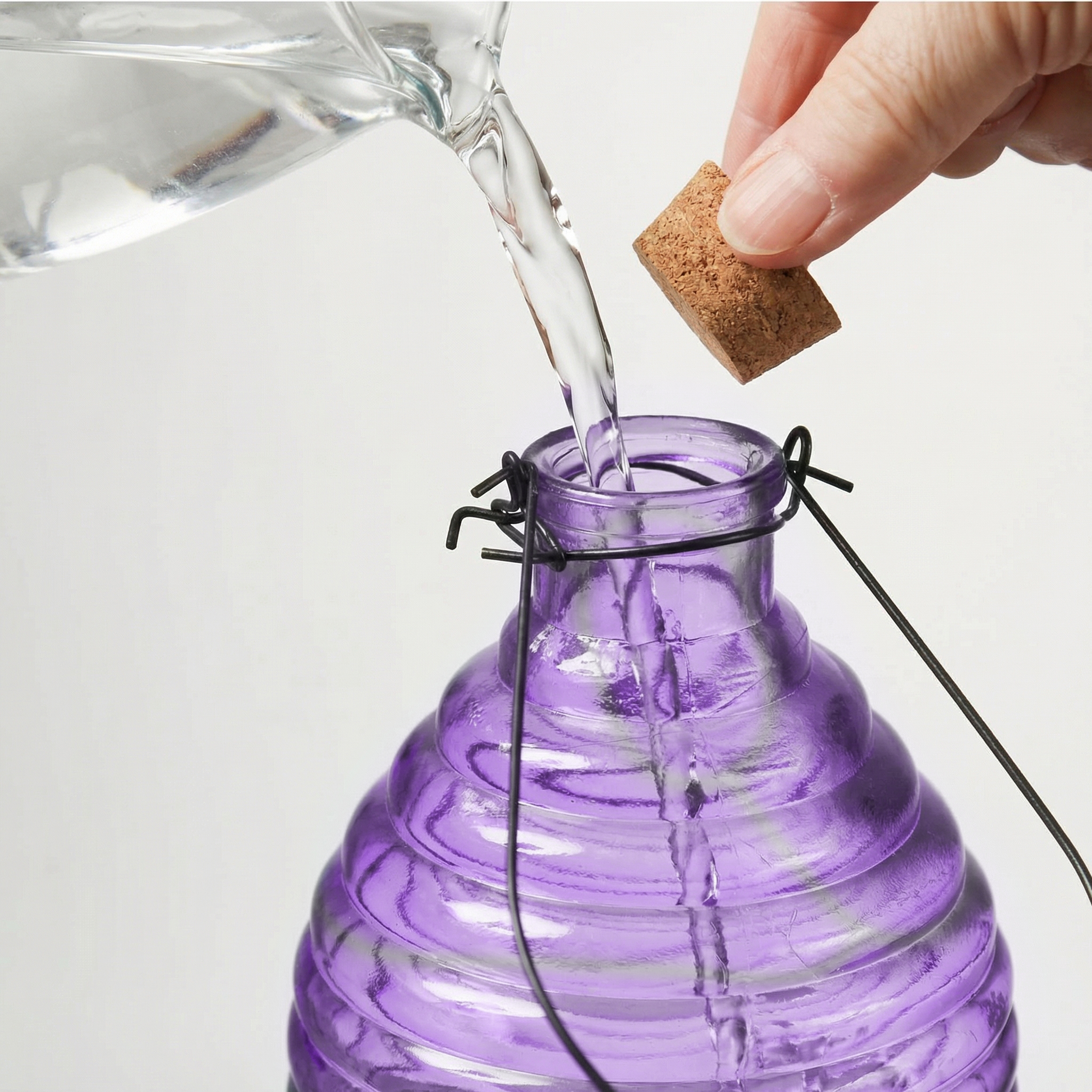 Wespenfänger HONIGTOPF - Wespenfalle - geriffeltes Glas - D: 13cm - H: 17cm