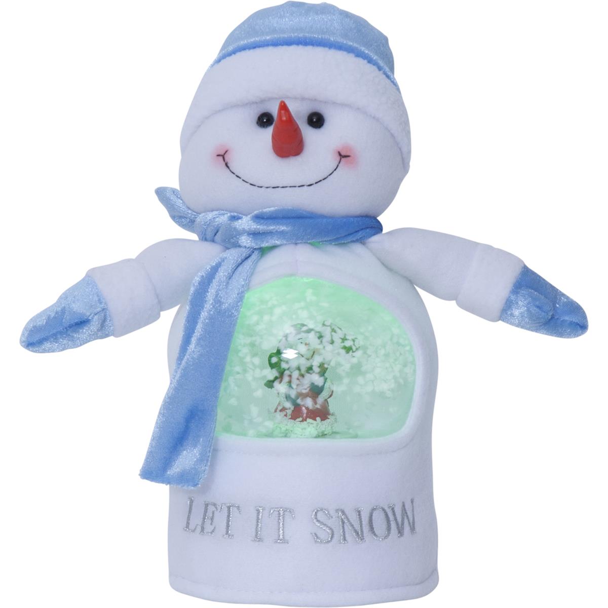 LED Stoff-Figur Schneemann - Schneekugel mit Sensor - 1 warmweiße LED - H: 26cm - Batteriebetrieb LED Stoff-Figur Schneemann - Schneekugel mit Sensor - 1 warmweiße LED - H: 26cm - Batteriebetrieb
