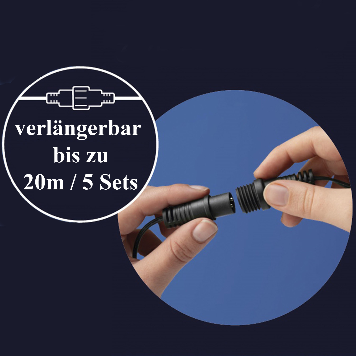 LED Lichtervorhang Eisregen - 16 Stränge - koppelbar - 256LED - L: 3,75m - 8 Funktionen - Außen LED Lichtervorhang Eisregen - 16 Stränge - koppelbar - 256LED - L: 3,75m - 8 Funktionen - Außen