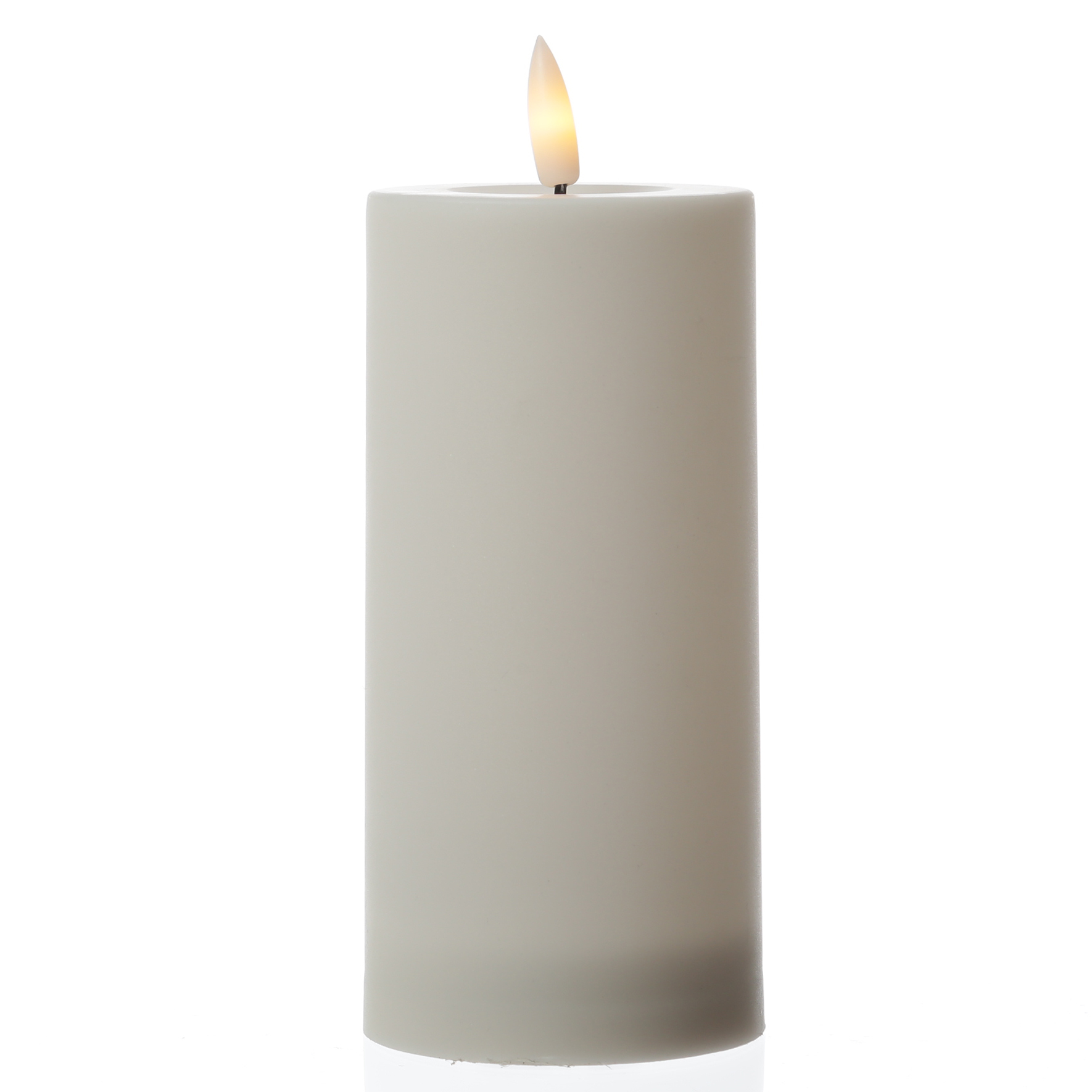 LED Solar Kerze - Outdoorkerze - H: 17,5cm, D: 7cm - Dämmerungssensor - für Außen - weiß