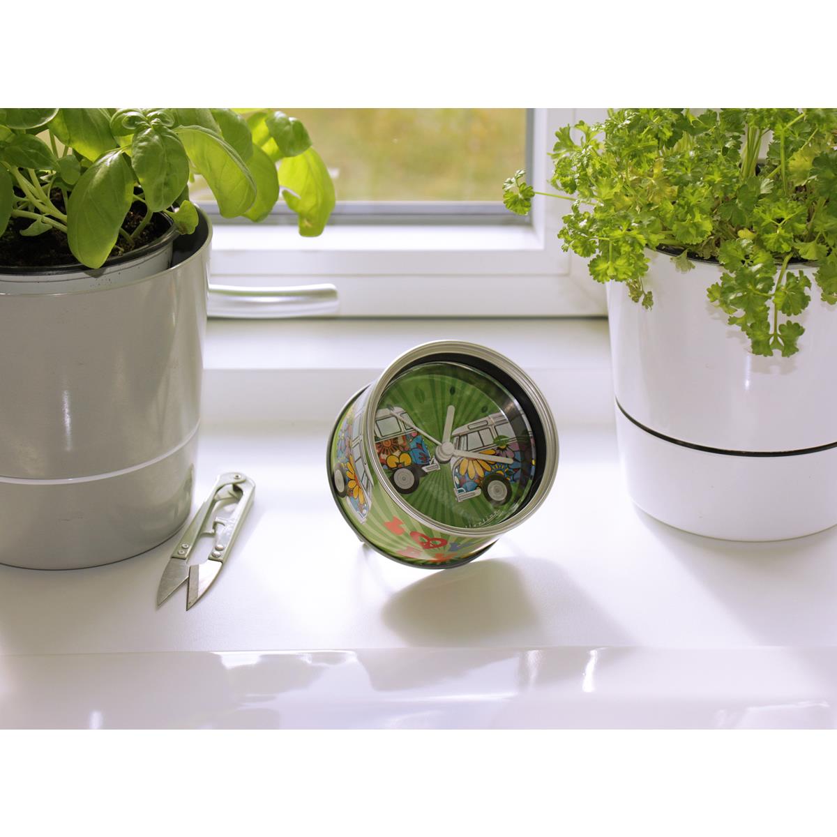 VW Volkswagen MyClock "LOVE BUS" - Uhr in der Konservendose - magnetisch - Blickfang / Geschenk