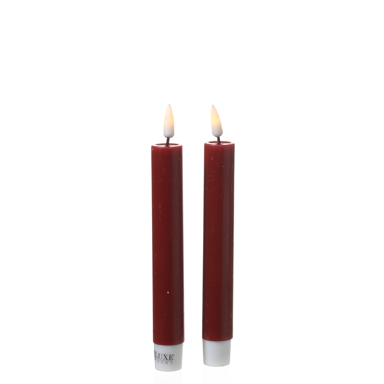 LED Stabkerzen MIA - Echtwachs - realistische 3D Flamme - H: 15cm - bordeauxrot - 2 Stk LED Stabkerzen MIA - Echtwachs - realistische 3D Flamme - H: 15cm - bordeauxrot - 2 Stk
