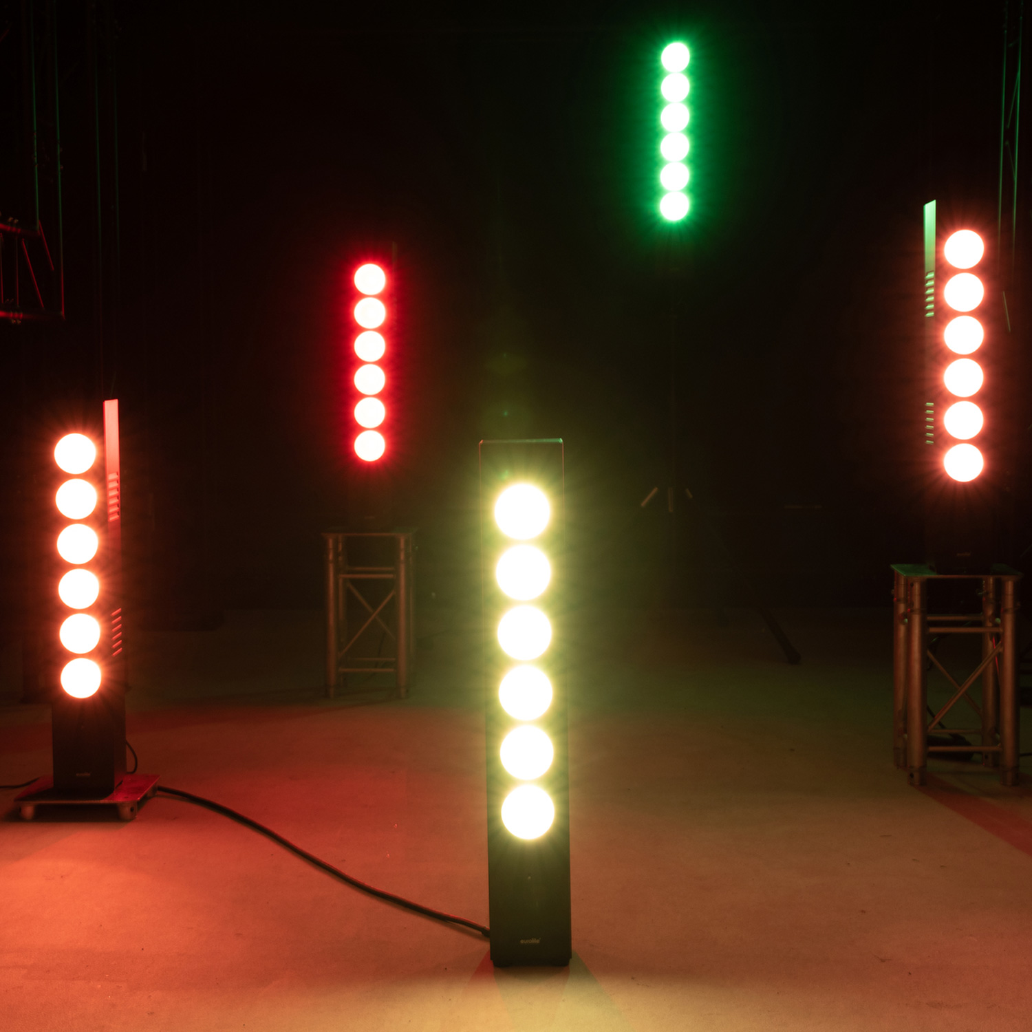LED Lichtsäule Lichtorgel - high Power 6x 30W COB - DMX - inkl. Fernbedienung - Partyraumbeleuchtung