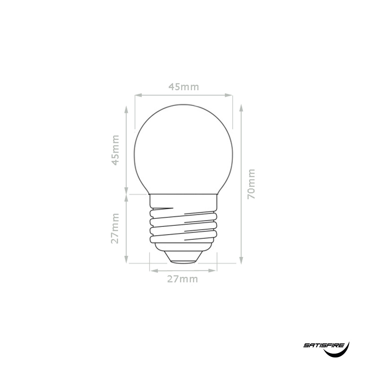 LED Leuchtmittel G45 - rot - E27 - 1W | SATISFIRE