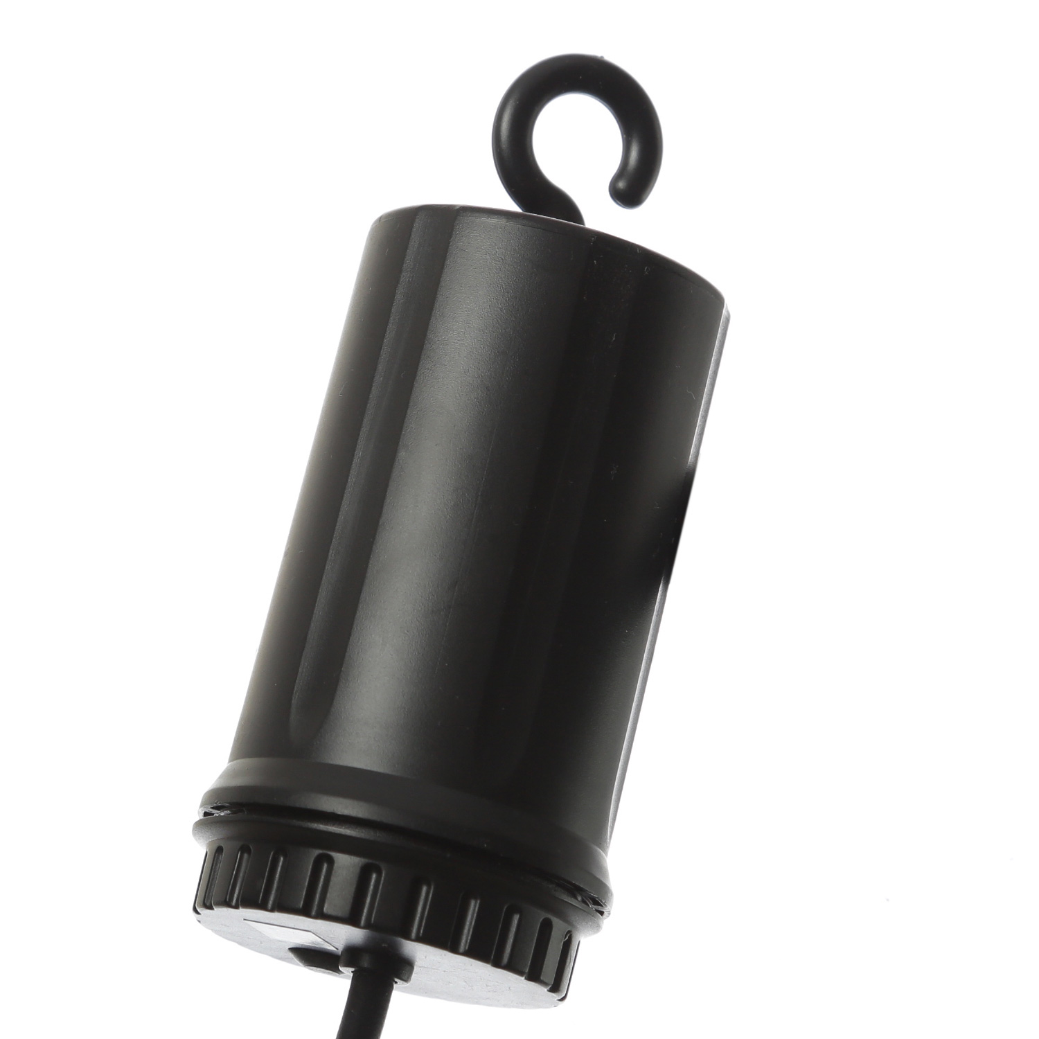 LED Hängeleuchte in Korboptik - Lampenschirm aus Kunststoffseil - D: 15cm - Batterie/Timer - outdoor
