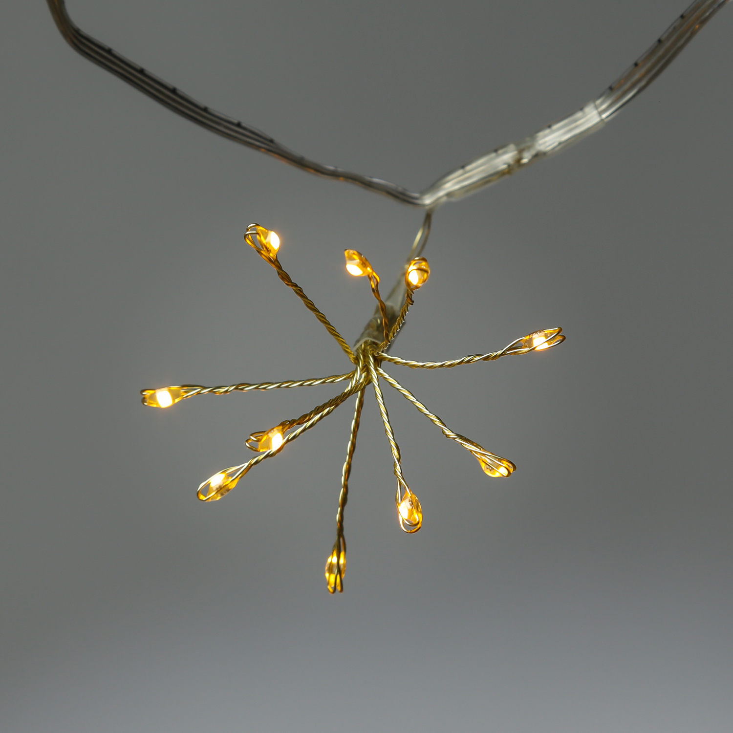 LED Lichterkette Pusteblume - Feuerwerk Blume - 50 Tautropfen LED - 5 Blüten - L: 1m - Timer - gold LED Lichterkette Pusteblume - Feuerwerk Blume - 50 Tautropfen LED - 5 Blüten - L: 1m - Timer - gold