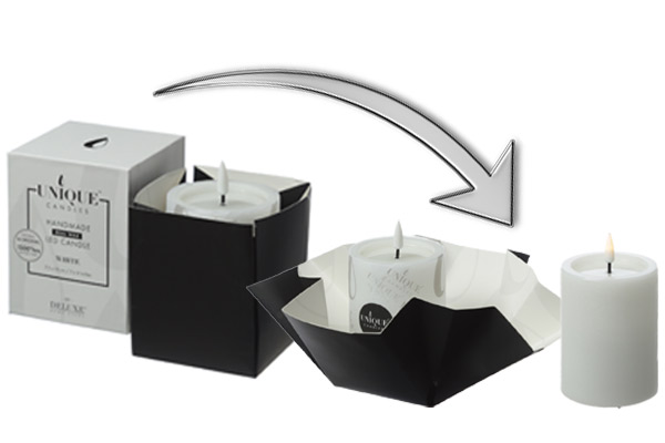 LED Kerzenset UNIQUE - Rustik-Optik - H 15cm - mit Batterien und Fernbedienung - weiß - 4er Set LED Kerzenset UNIQUE - Rustik-Optik - H 15cm - mit Batterien und Fernbedienung - weiß - 4er Set