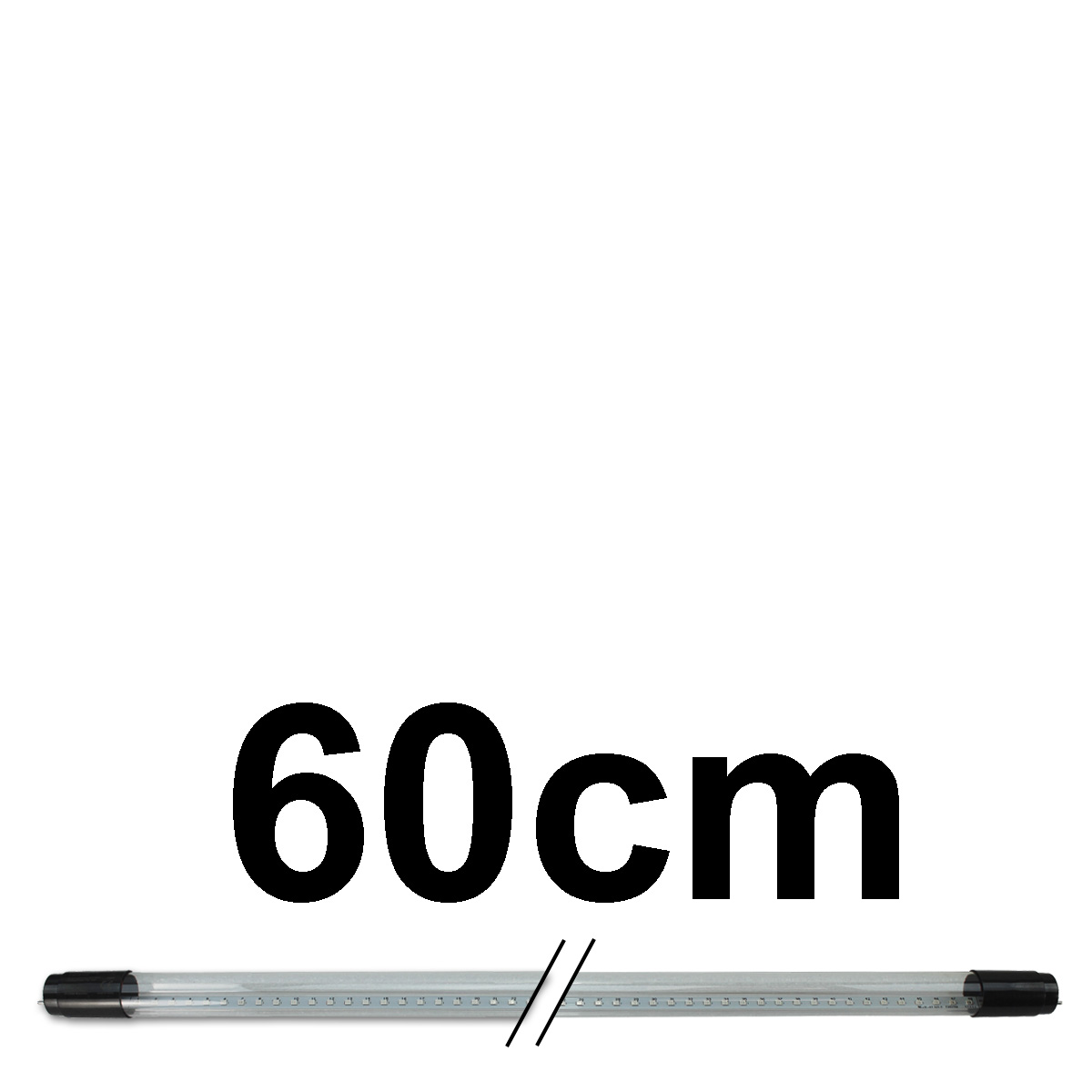 UV Schwarzlichtröhre 60cm - Röhrenfassungen mit konventionellem Vorschaltgerät - T8 - 230V - 10W