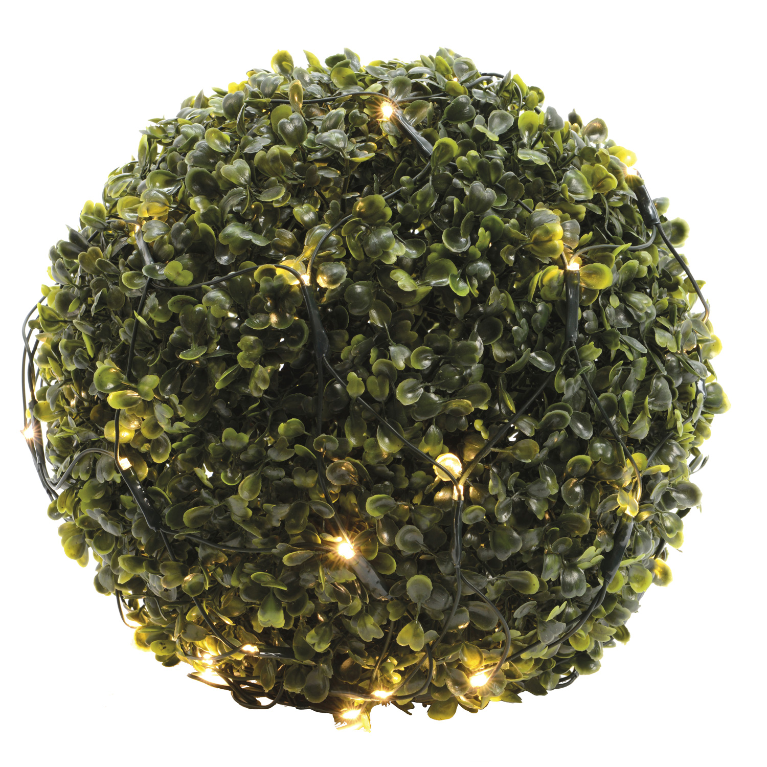 LED Lichternetz für Buchsbaum - Kugelnetz - 120 warmweiße LED - 24V Außentrafo - D: 80cm - grün LED Lichternetz für Buchsbaum - Kugelnetz - 120 warmweiße LED - 24V Außentrafo - D: 80cm - grün