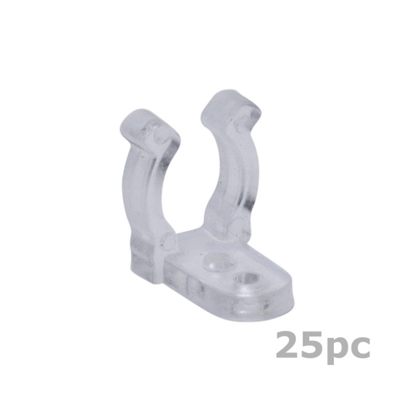 Befestigungs-Clips für Lichtschlauch (12-13mm) - 25 Stück Befestigungs-Clips für Lichtschlauch (12-13mm) - 25 Stück