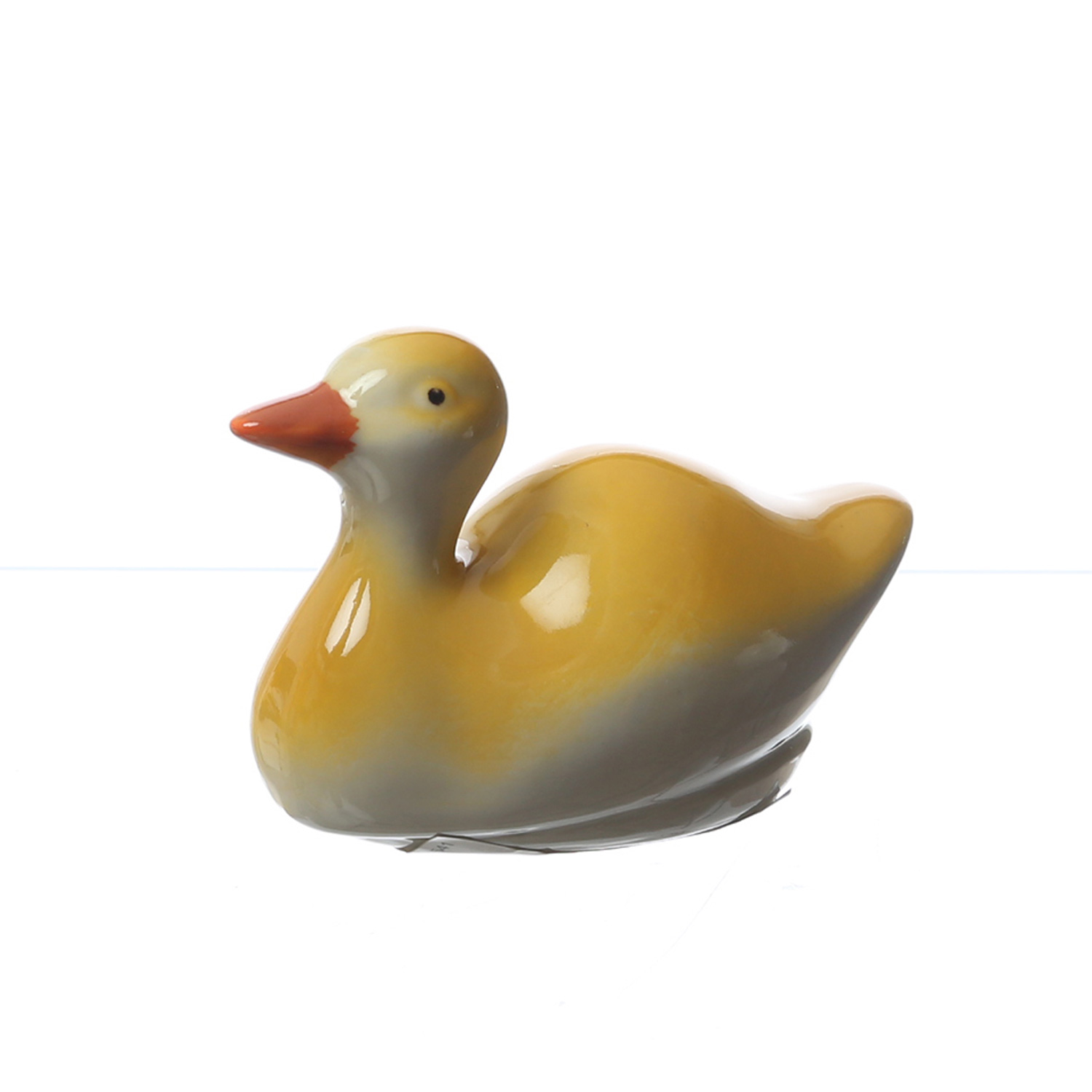 Teichdeko ENTE - schwimmende Dekofigur für Teich und Wasserschale - Porzellan - L: 9,3cm