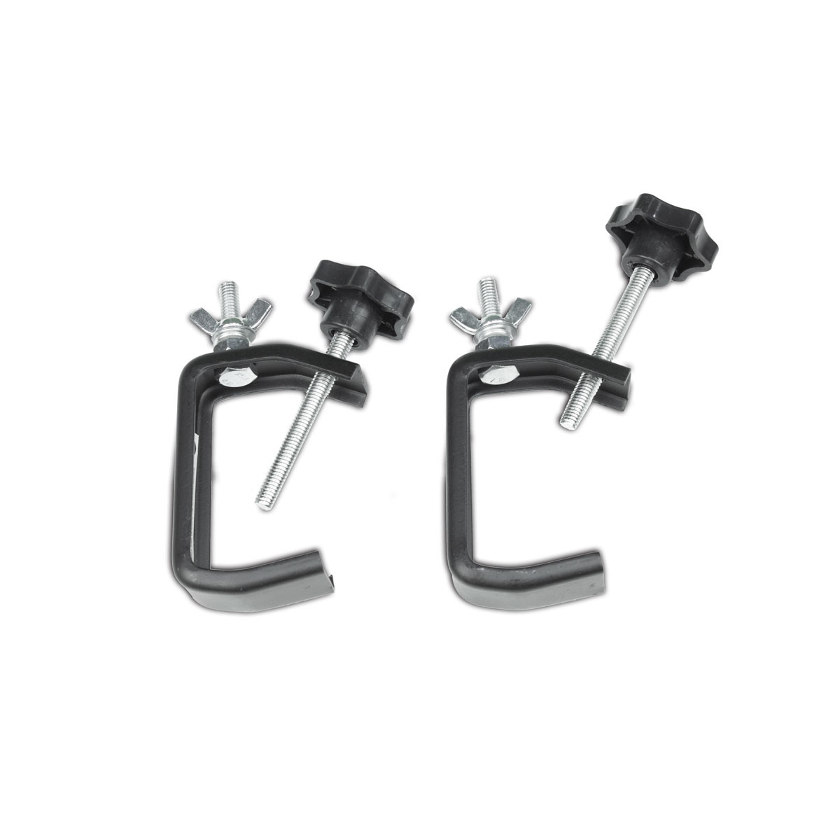 Party Clamp Set schwarz (5 Stück) - kompakter Haken für kleine Effekte und Scheinwerfer - bis 5kg Party Clamp Set schwarz (5 Stück) - kompakter Haken für kleine Effekte und Scheinwerfer - bis 5kg