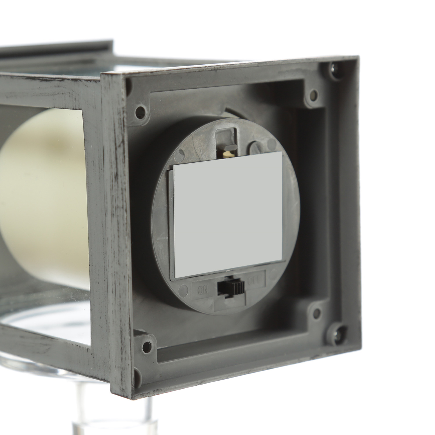 LED Laterne mit Kerze - warmweiß flackernde LED - H: 23cm - Batteriebetrieb - grau LED Laterne mit Kerze - warmweiß flackernde LED - H: 23cm - Batteriebetrieb - grau