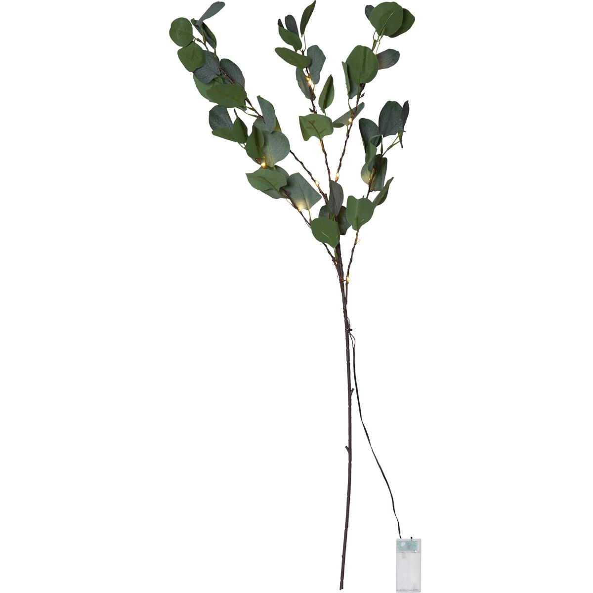 LED Leuchtzweig "Eukalyptus" - 15 warmweiße LED - H: 90cm - Batteriebetrieb - Timer - grüne Blätter LED Leuchtzweig "Eukalyptus" - 15 warmweiße LED - H: 90cm - Batteriebetrieb - Timer - grüne Blätter