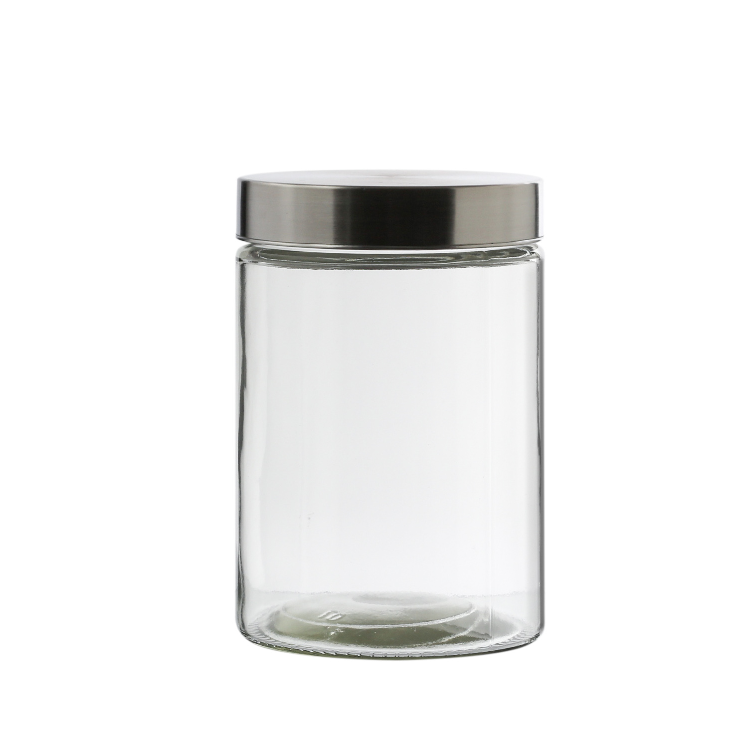 Vorratsdose M - Glas mit Edelstahldeckel - 1,25 Liter - D: 11cm -  H: 17cm