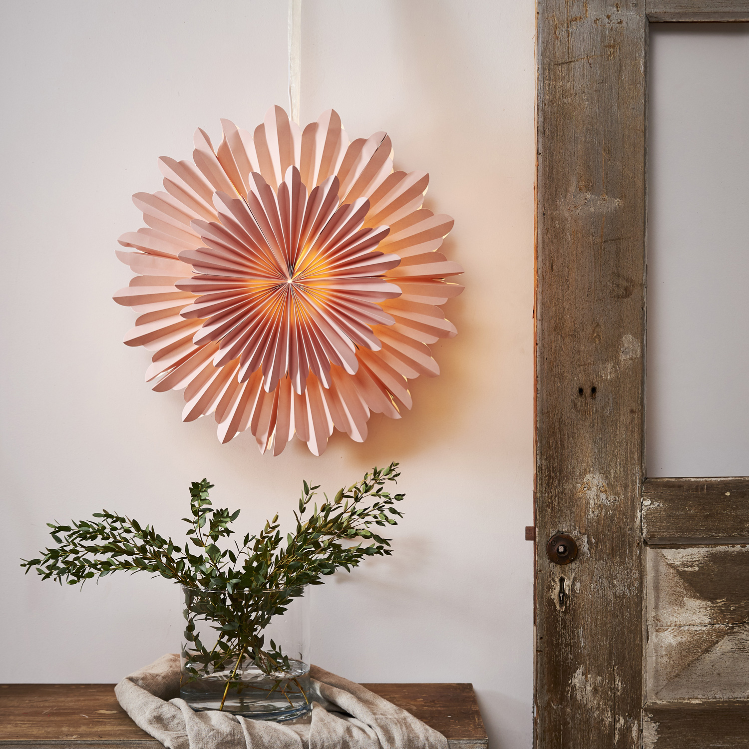 Papierstern Crystal - hängend - D: 50cm - mit Band - Papier mit Dekor - pink Papierstern Crystal - hängend - D: 50cm - mit Band - Papier mit Dekor - pink