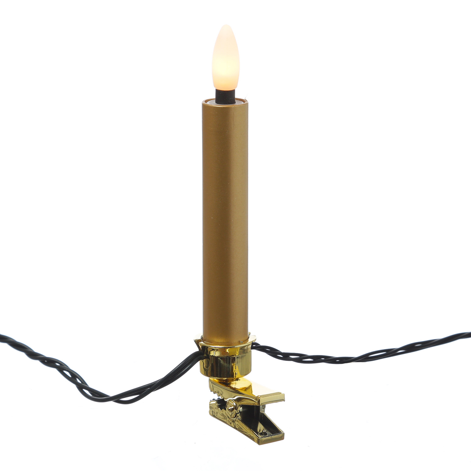 LED Kerzenlichterkette - 20 Christbaumkerzen - Weihnachtsbaumlichterkette - L: 9,5m - Innen/Außen