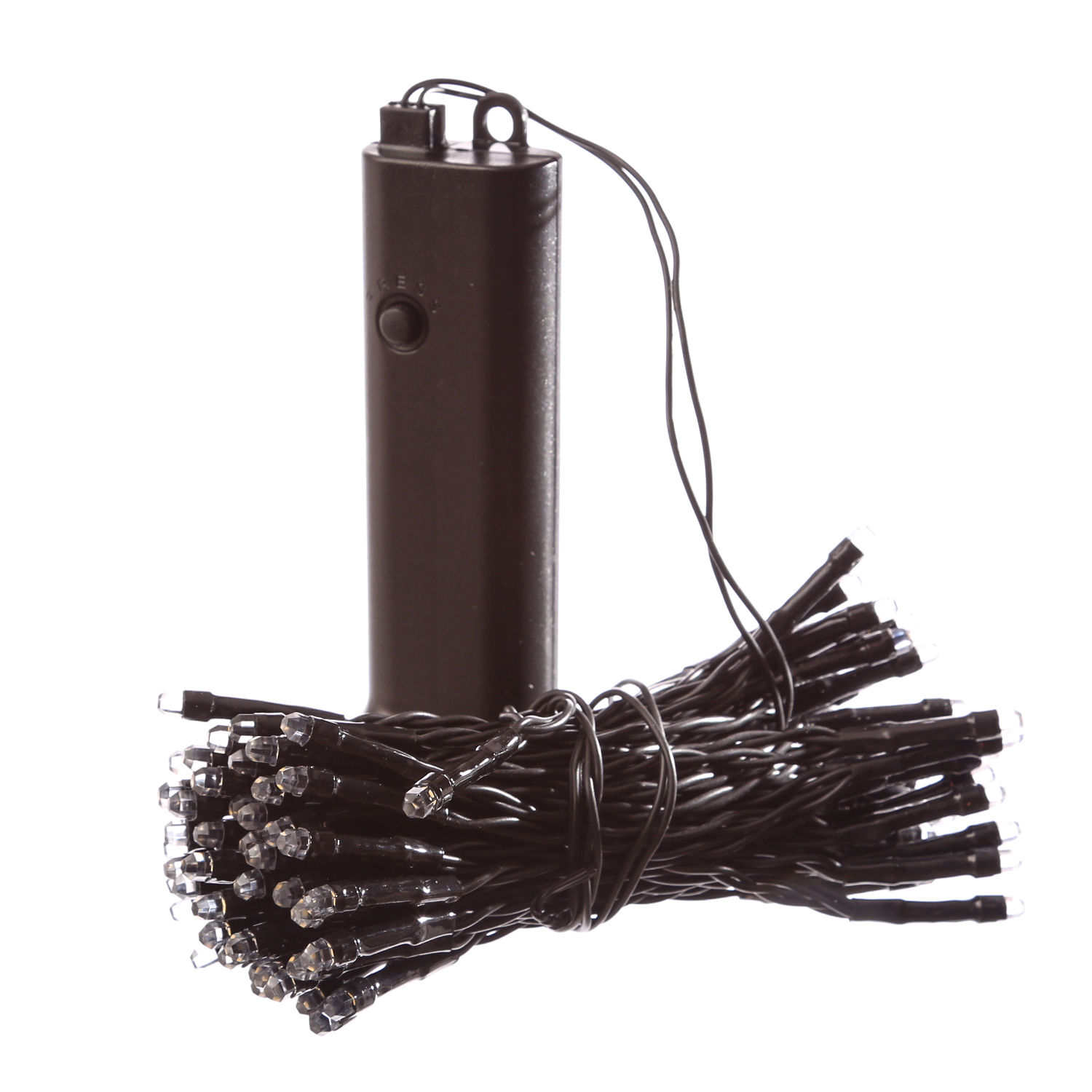 LED Lichterkette - 96 bernsteinfarbene LED - L: 7,1m - 8 Funktionen - Timer - Batterie bis 60 Tage LED Lichterkette - 96 bernsteinfarbene LED - L: 7,1m - 8 Funktionen - Timer - Batterie bis 60 Tage