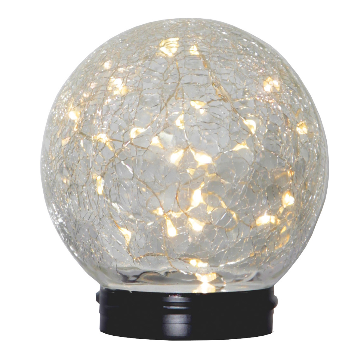 LED Solar Kugel Glory - transparentes Bruchglas - 30 warmweise LED - D: 12cm - Dämmerungssensor LED Solar Kugel Glory - transparentes Bruchglas - 30 warmweise LED - D: 12cm - Dämmerungssensor