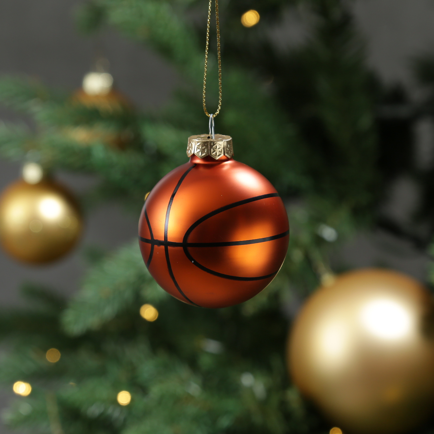 Weihnachtsbaumschmuck Basketball - Christbaumschmuck - Glas - D: 5,6cm - orange Weihnachtsbaumschmuck Basketball - Christbaumschmuck - Glas - D: 5,6cm - orange