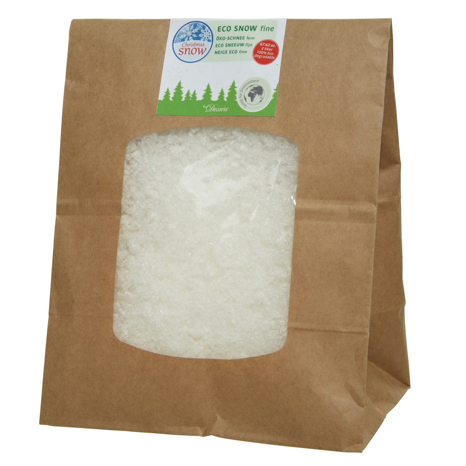 Kunstschnee - Beutel - Kunststoff - 34g - grob - weiß