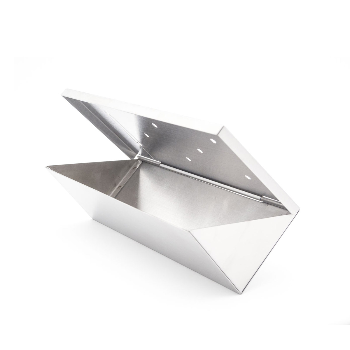 Edelstahl Räucherbox / Smokerbox in V-Form - Für Holz- & Gasgrill Edelstahl Räucherbox / Smokerbox in V-Form - Für Holz- & Gasgrill
