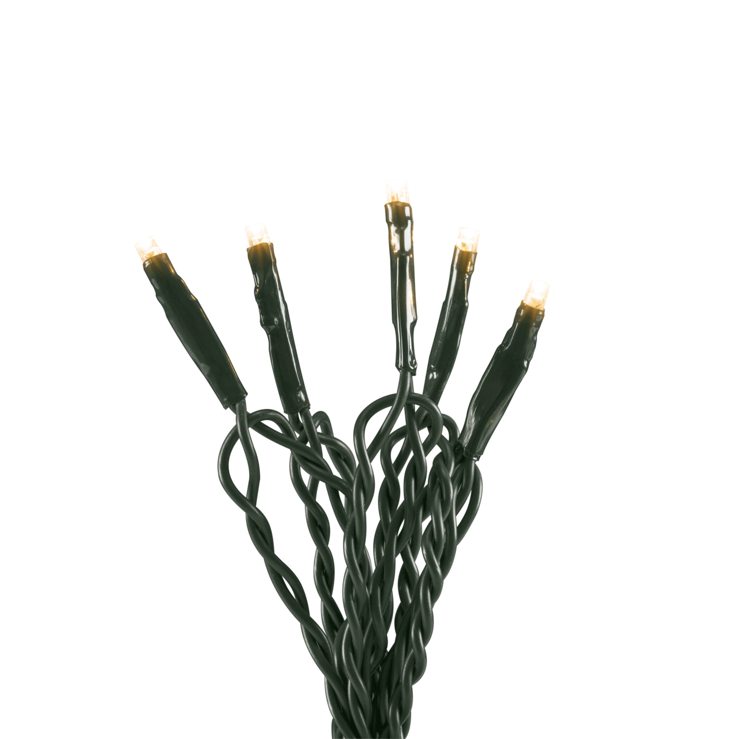 LED Lichterkette - 100 warmweiße LED - L: 6,95m - Timer - Batterie - für Außen - grünes Kabel LED Lichterkette - 100 warmweiße LED - L: 6,95m - Timer - Batterie - für Außen - grünes Kabel