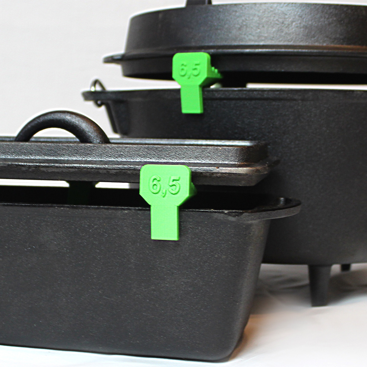 YOUCAMP Dutch Oven DRYCLIP 8,5 - 3er Set Abstandshalter für Feuertöpfe aus Gusseisen