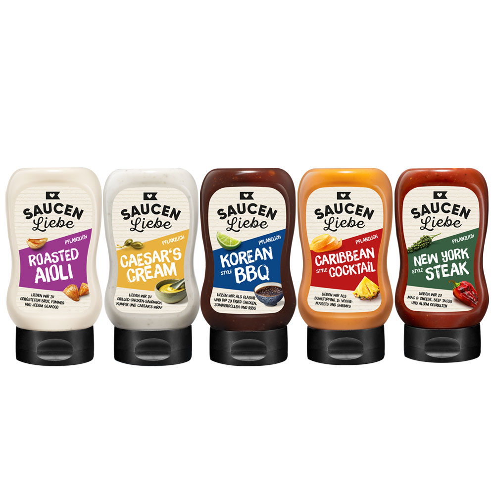 Saucen Liebe - Probierpaket 5 x 300ml - vegan