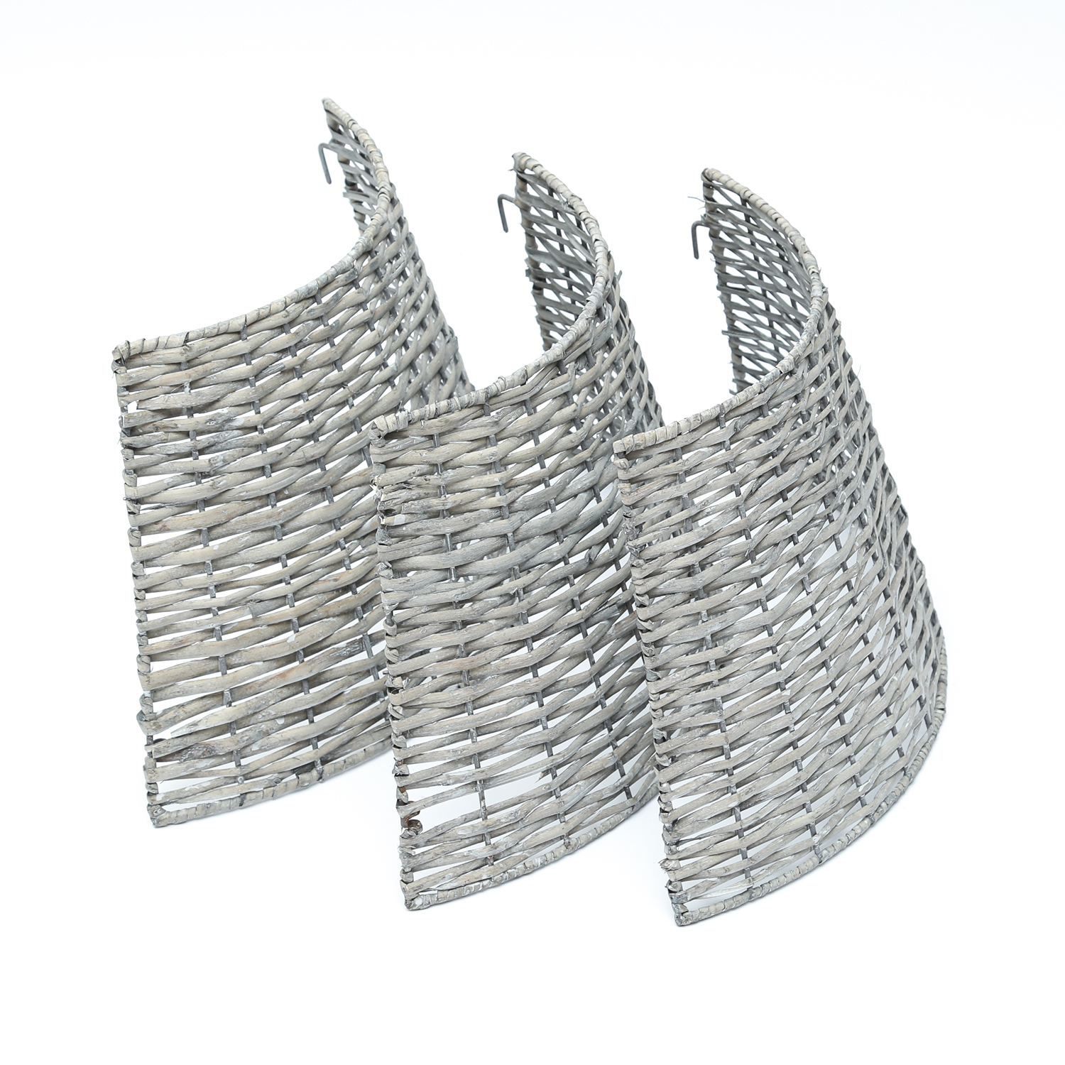 Weihnachtsbaumring - Weidenkorb für Baumständer - D: 57cm - mit Haken und Ösen - grau - 3teilig Weihnachtsbaumring - Weidenkorb für Baumständer - D: 57cm - mit Haken und Ösen - grau - 3teilig