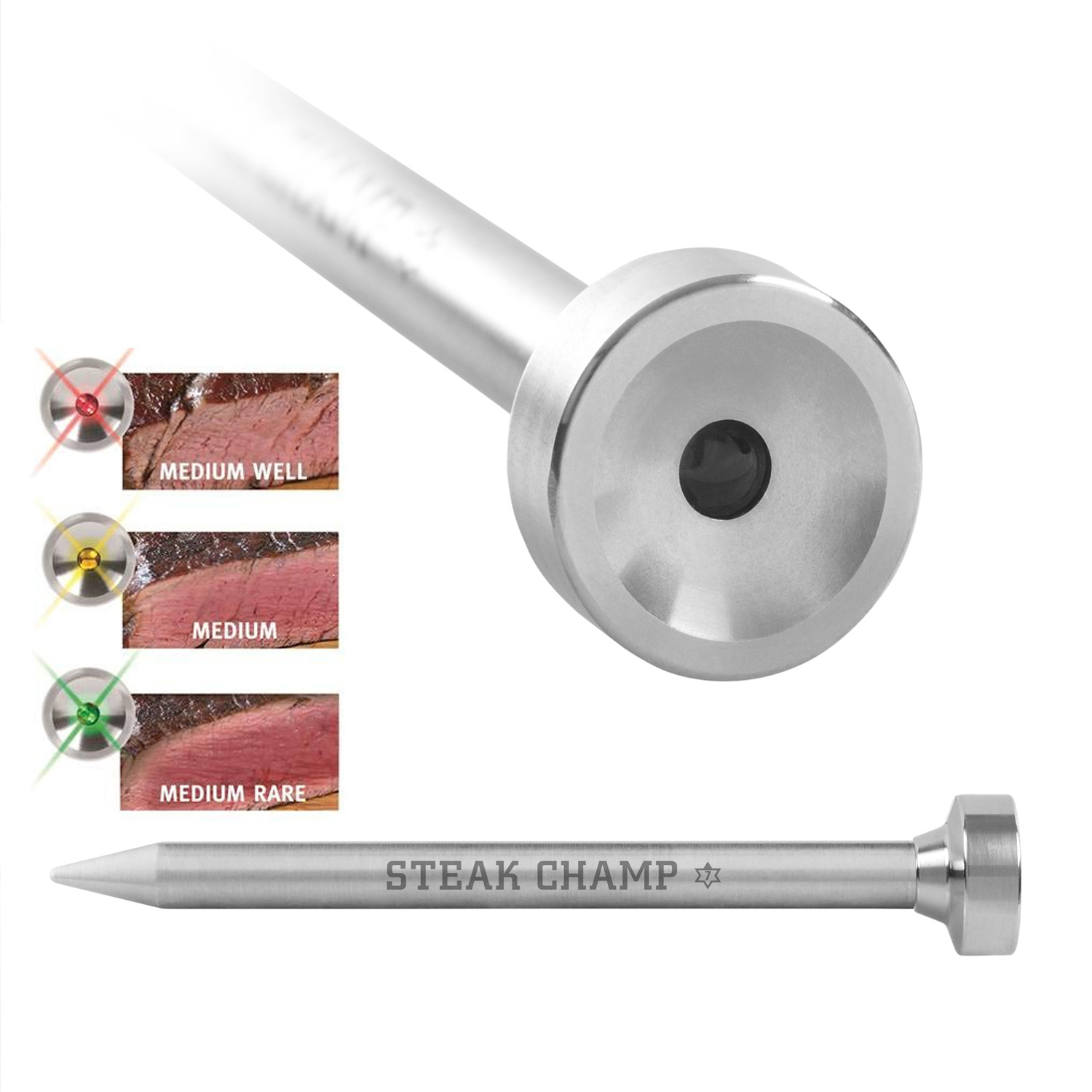 STEAK CHAMP Thermometer - LED Anzeige - Garen auf den Punkt!