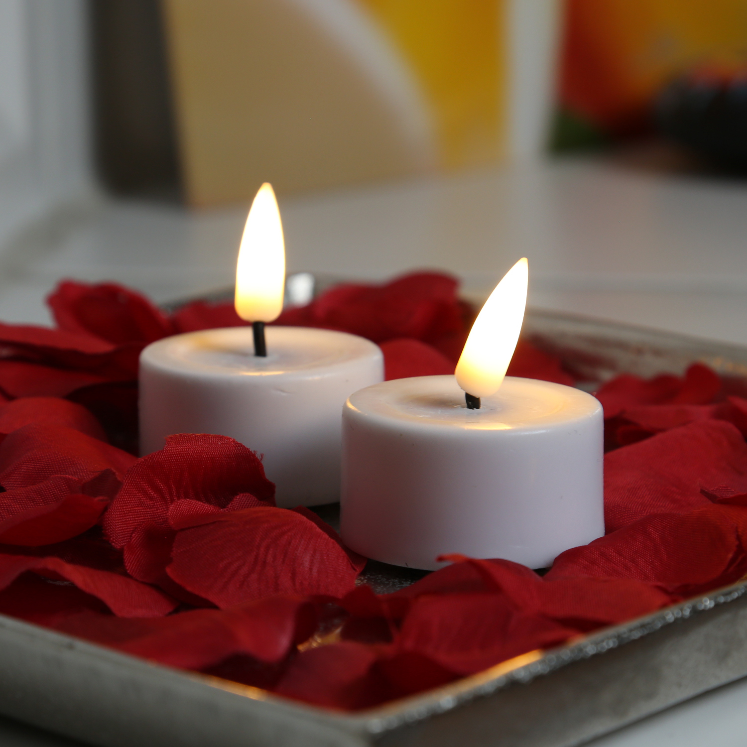 LED Teelichter MIA - Echtwachs - realistische 3D Flamme - D: 4,1cm - Batteriebetrieb - weiß - 2 Stk LED Teelichter MIA - Echtwachs - realistische 3D Flamme - D: 4,1cm - Batteriebetrieb - weiß - 2 Stk