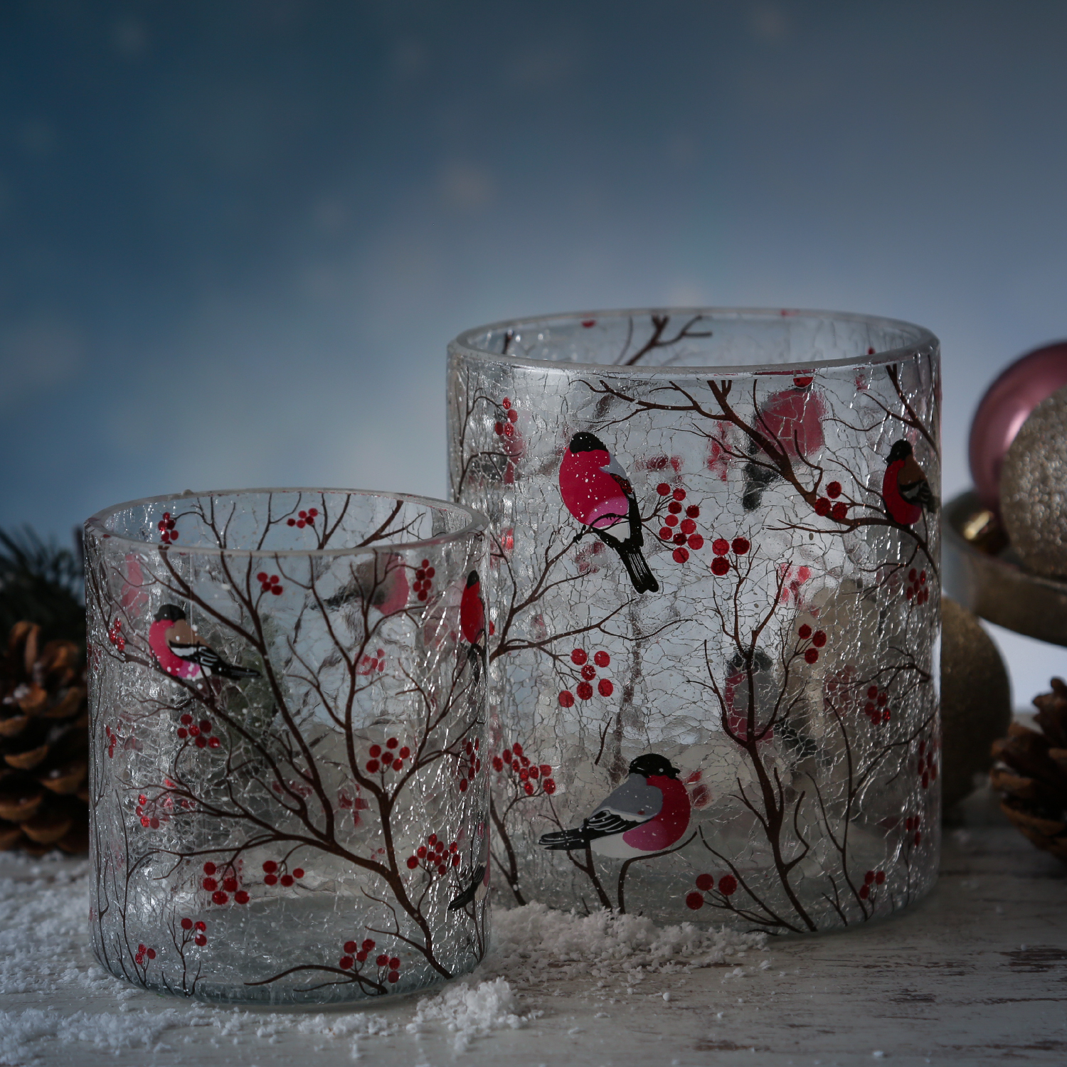 Teelichthalter GIMPEL - gebrochenes Glas - H: 10cm - D: 9cm - transparent, bunt Teelichthalter GIMPEL - gebrochenes Glas - H: 10cm - D: 9cm - transparent, bunt