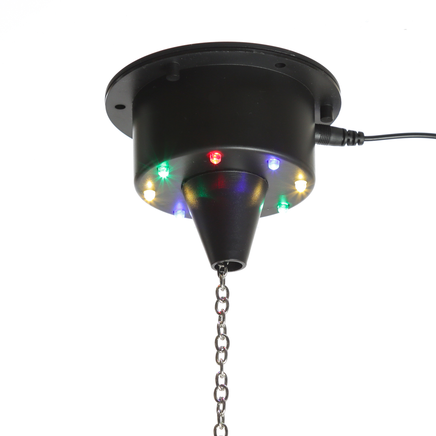 Spiegelkugel Motor mit bunten LED bis 20cm Discokugel-  MBM-203RGBW - Drehmotor Spiegelkugel Motor mit bunten LED bis 20cm Discokugel-  MBM-203RGBW - Drehmotor