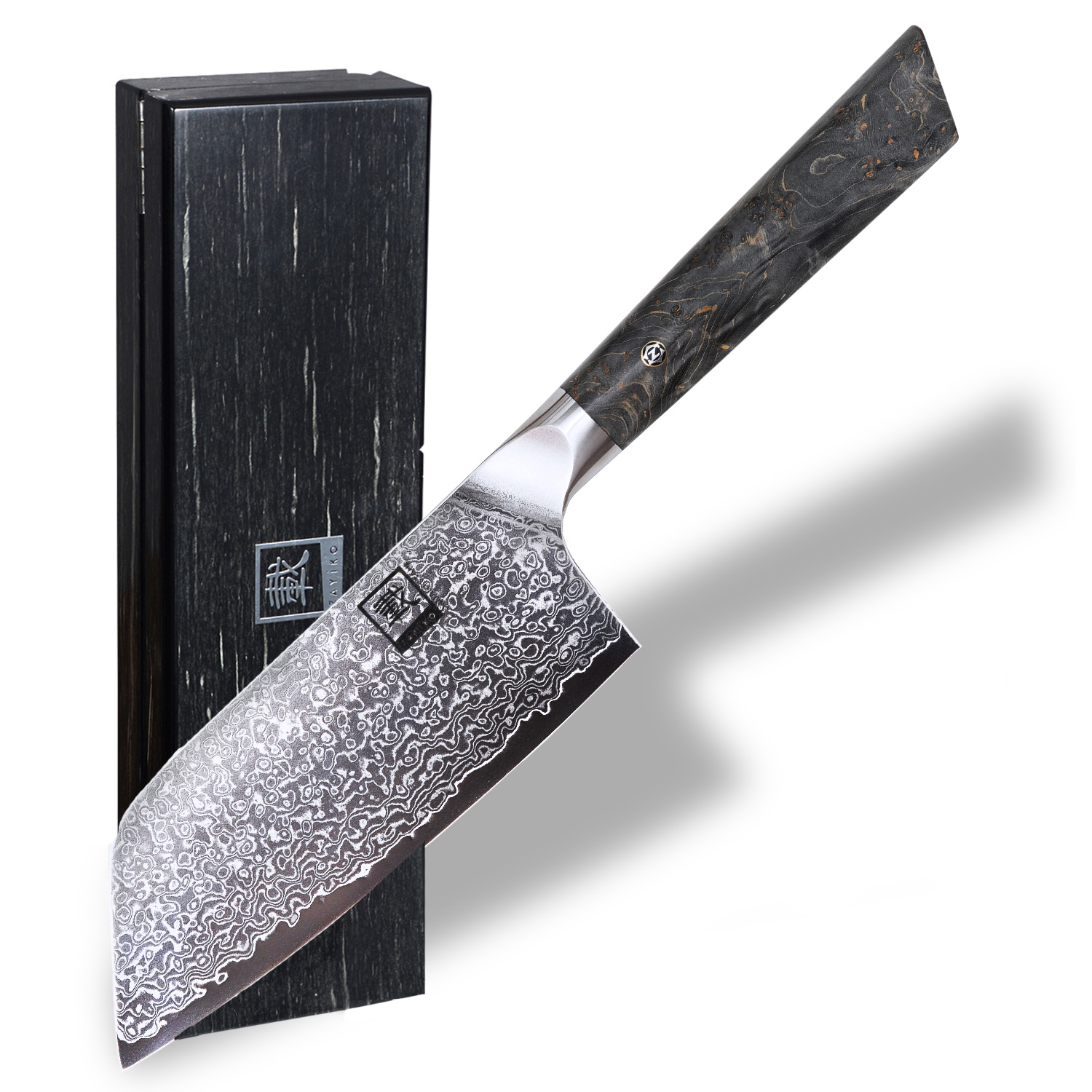 ZAYIKO Damastmesser DAITO PROFI LINE Nakirimesser - Ahornholz - VG-10 Stahlkern