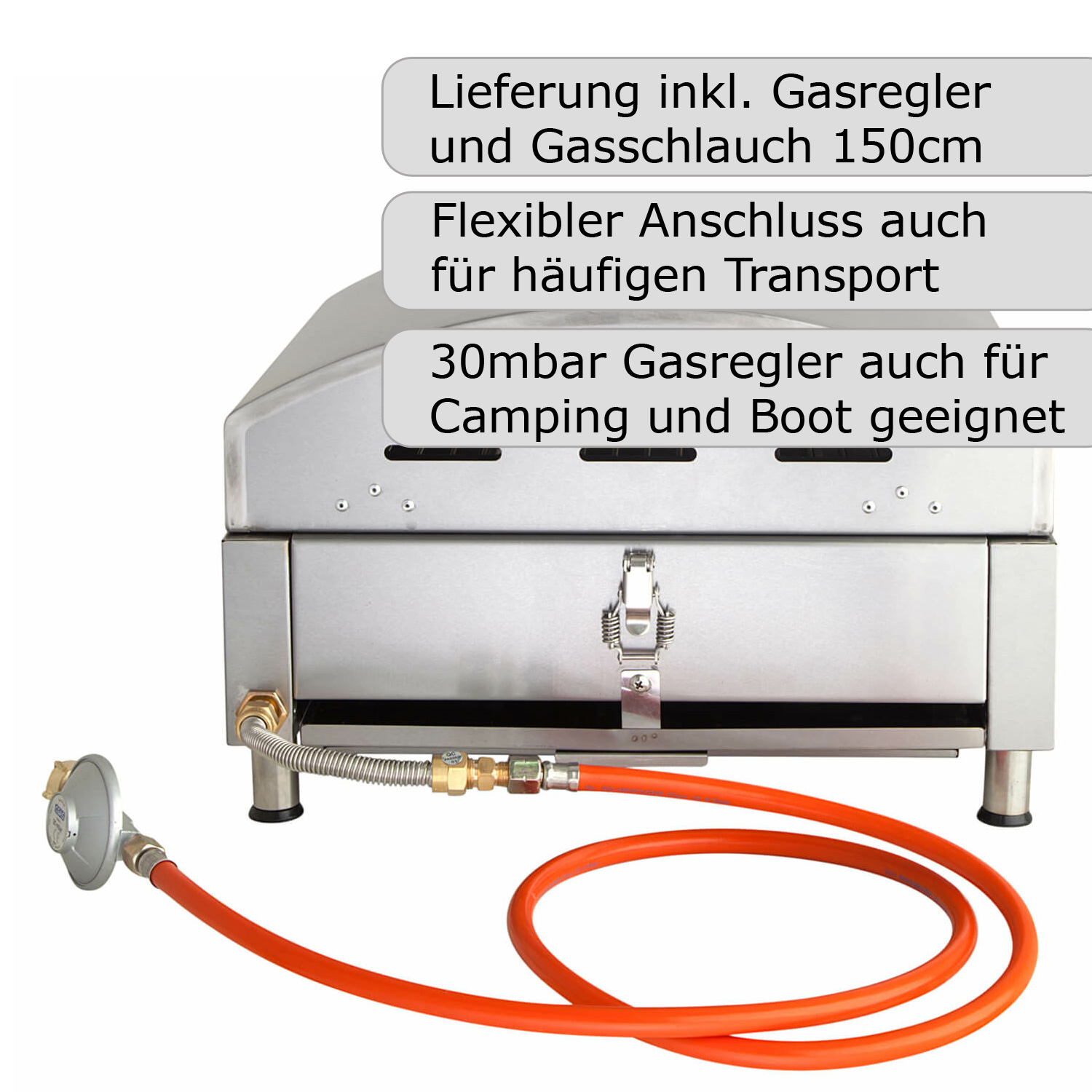 Pizzaofen Gas KULT - umbaubar als Grill - 3,8kW - Volledelstahl
