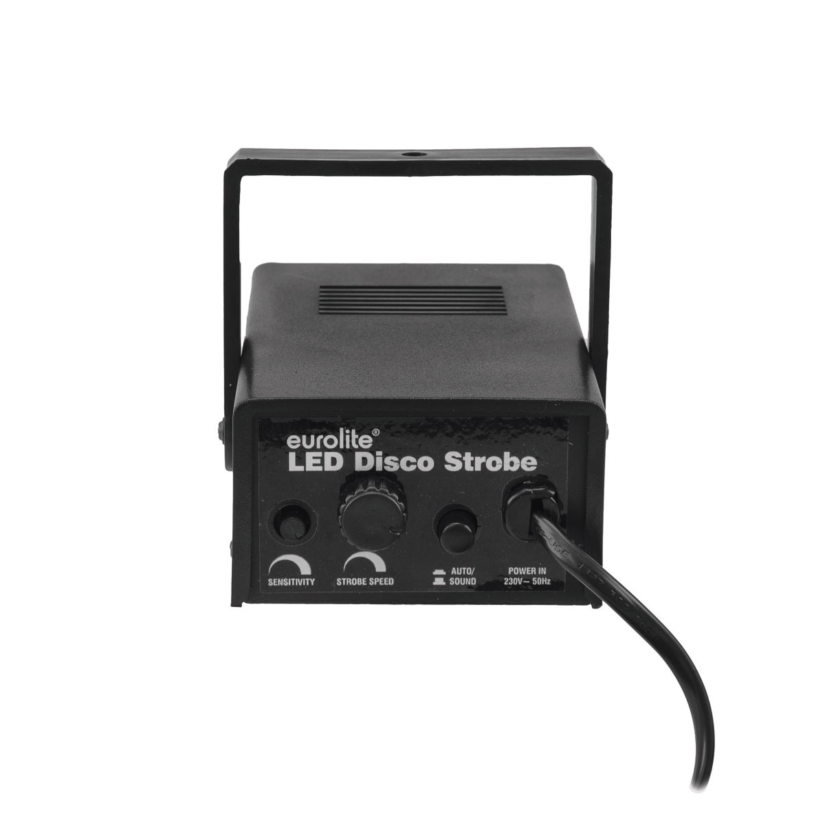 LED Disco Strobe weiß - Stroboskop mit Musiksteuerung und Geschwindigkeitsregelung