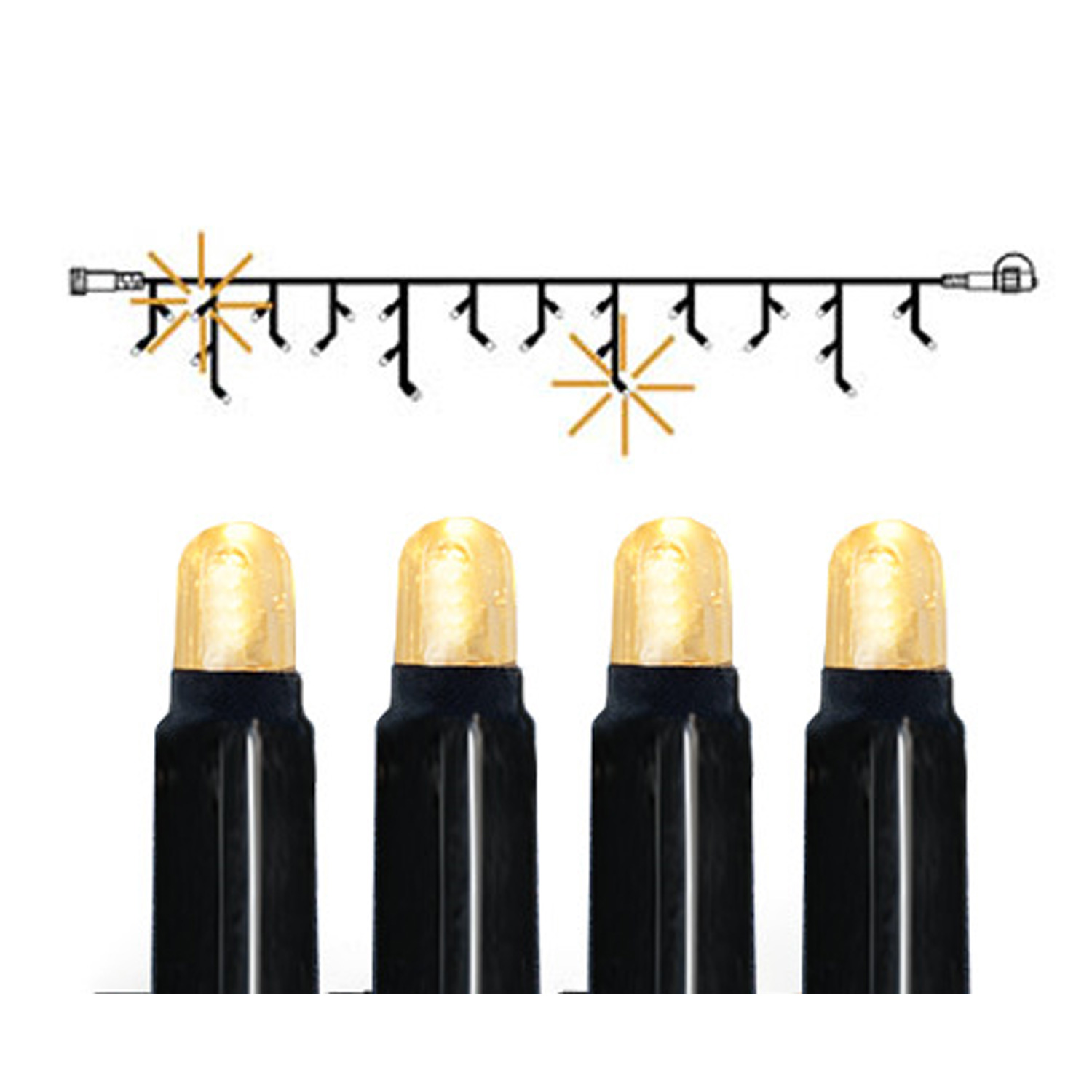 SYSTEM 24 KOMPLETT SET 30m - LED Lichtervorhang Eisregen Glitzereffekt - Icicle für Dachrinne SYSTEM 24 KOMPLETT SET 30m - LED Lichtervorhang Eisregen Glitzereffekt - Icicle für Dachrinne