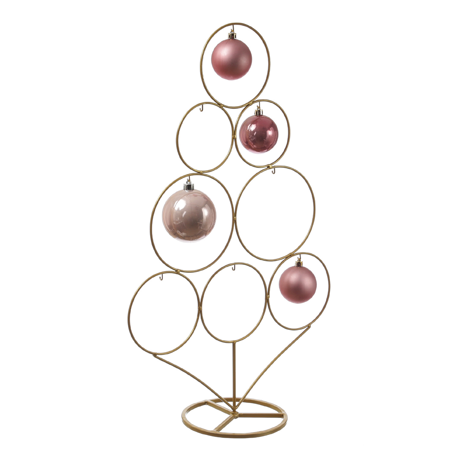 Dekobaum Aufsteller für Christbaumkugeln/Weihnachtsbaumschmuck - Metall - H: 58cm - gold