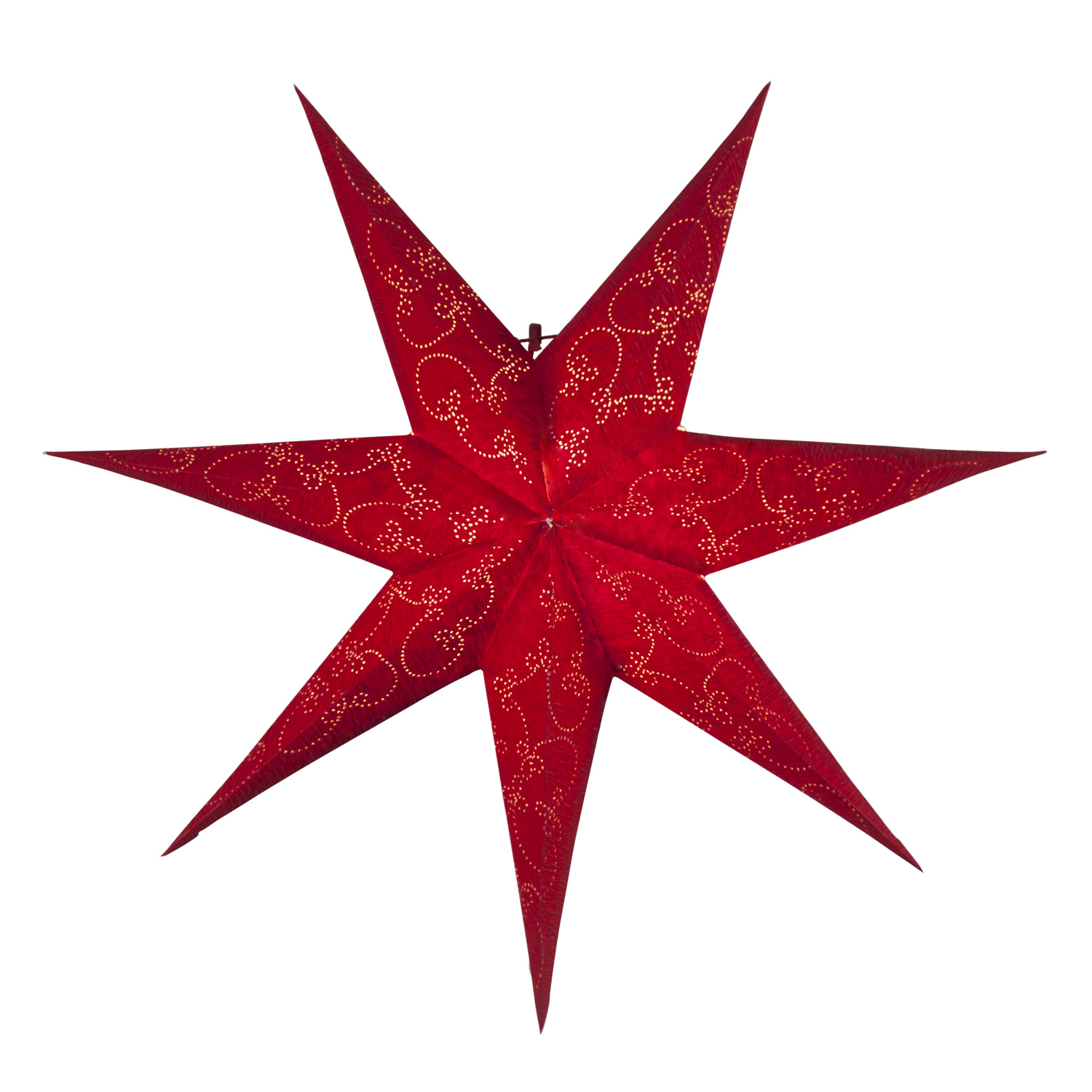 Papierstern "Decorus" - hängend - 7-zackig - Ø 63 cm - rot Papierstern "Decorus" - hängend - 7-zackig - Ø 63 cm - rot