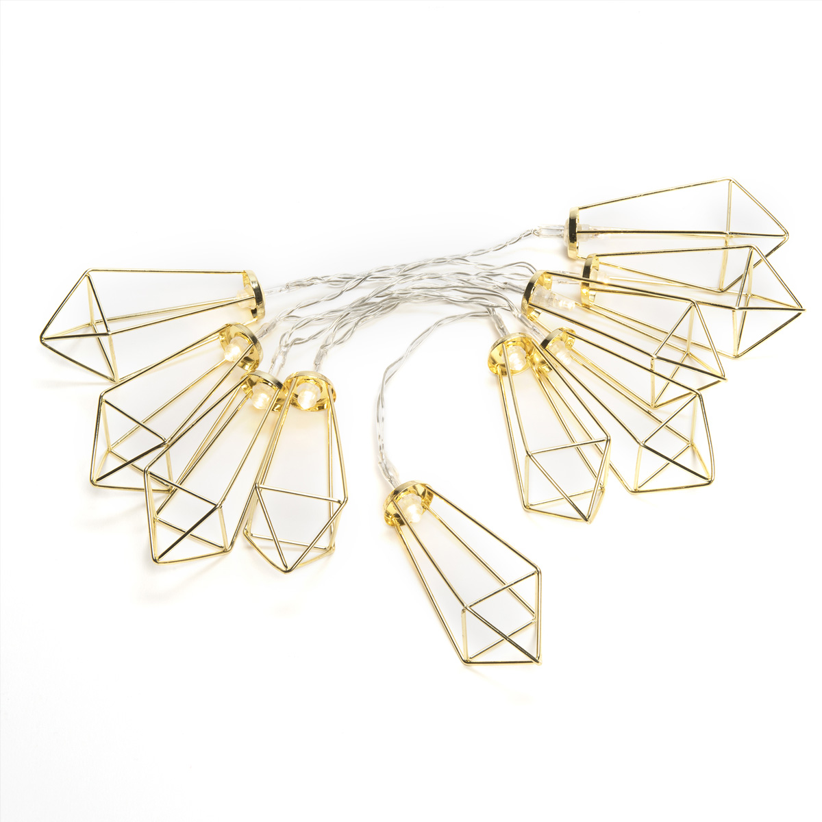 LED Lichterkette RUBIN - 10 warmweiße LED - Batterie - Timer - L: 0,90m - gold LED Lichterkette RUBIN - 10 warmweiße LED - Batterie - Timer - L: 0,90m - gold