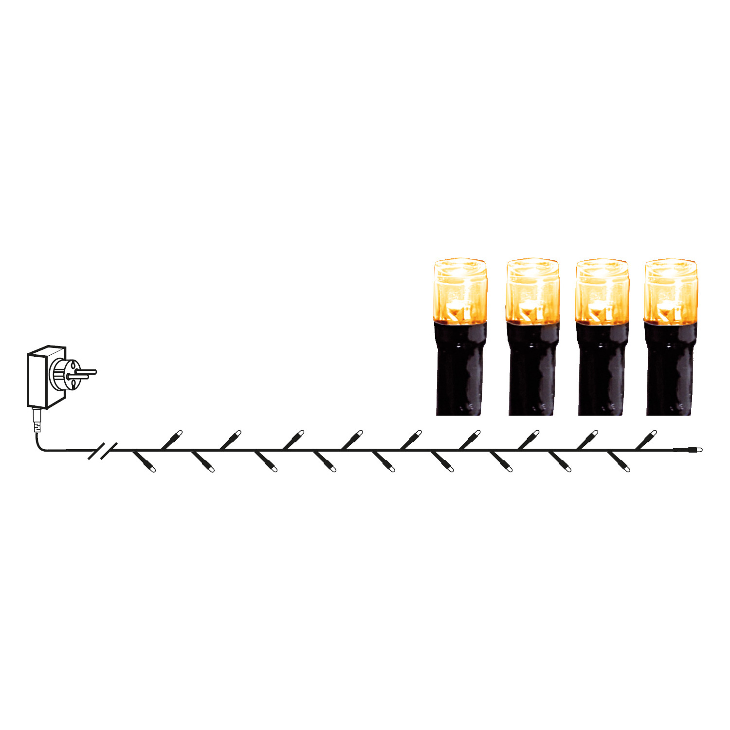 LED Lichterkette - Serie LED - outdoor - 80 ultra warmweiße LED - L: 5,6m - schwarzes Kabel LED Lichterkette - Serie LED - outdoor - 80 ultra warmweiße LED - L: 5,6m - schwarzes Kabel