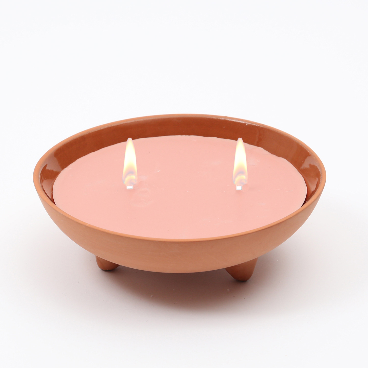 Duftkerze CITRONELLA - Echtwachs in Tonschale - 2 Dochte - gegen Stechmücken - terracottta Duftkerze CITRONELLA - Echtwachs in Tonschale - 2 Dochte - gegen Stechmücken - terracottta