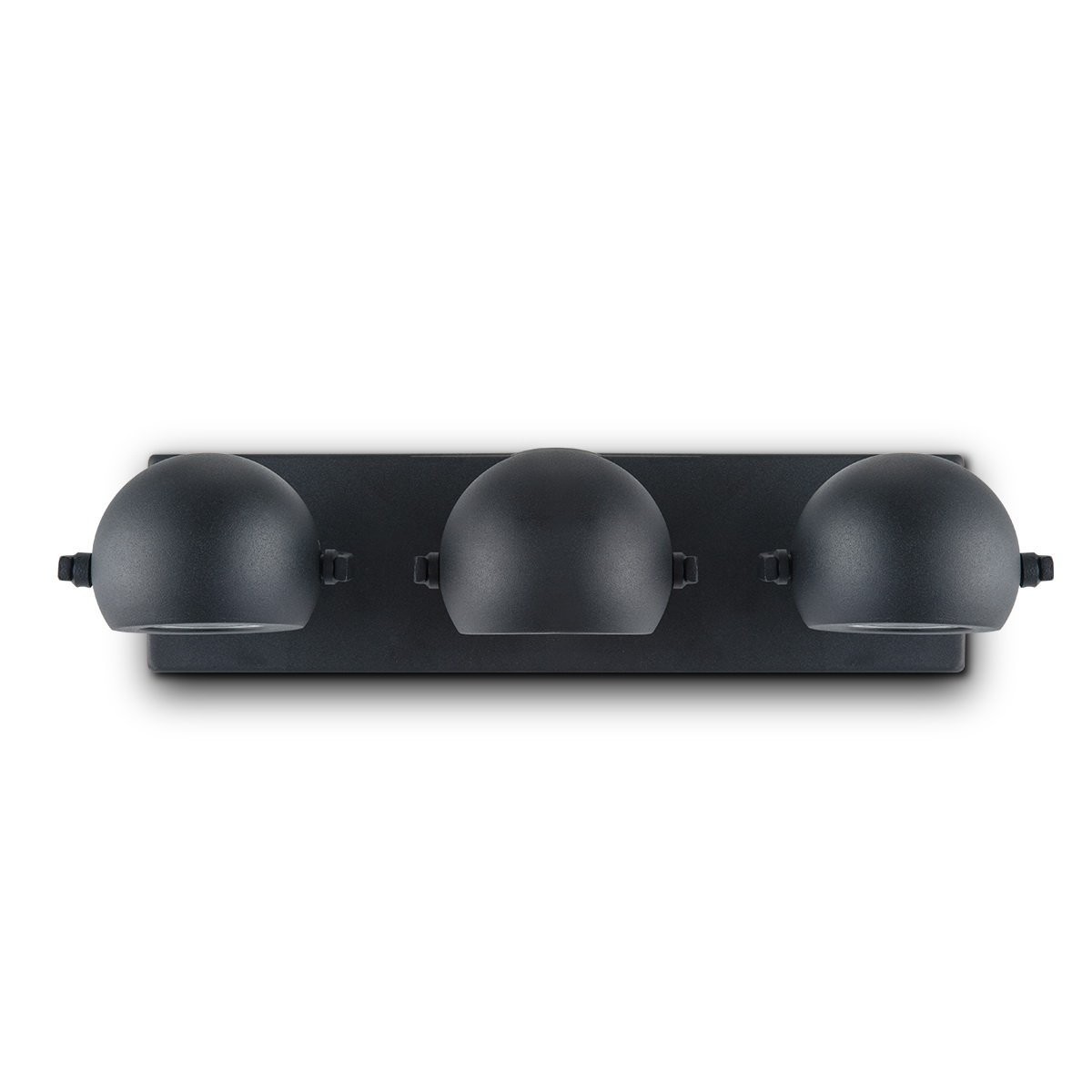 Deckenspot 3fach NOP - Lichtbalken schwarz . 3 x GU10 Leuchtmittel 3000K - dimmbar